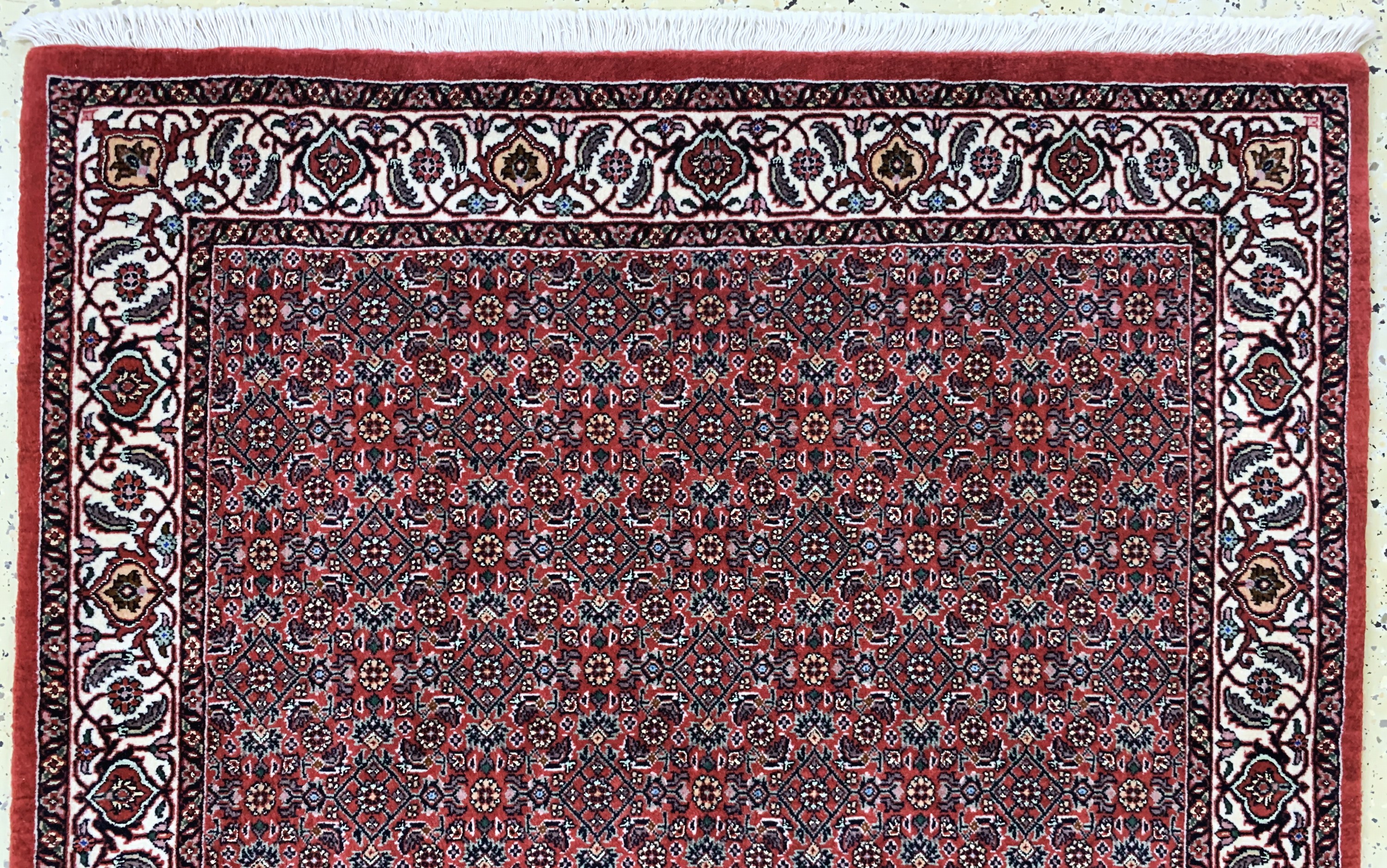 Detail a: Bidjar Kork fein, Persien, Ende 20.Jhd, Korkwolle mit Seide, ca. 186 x 110 cm, EHZ:(nahezu neuwertig)