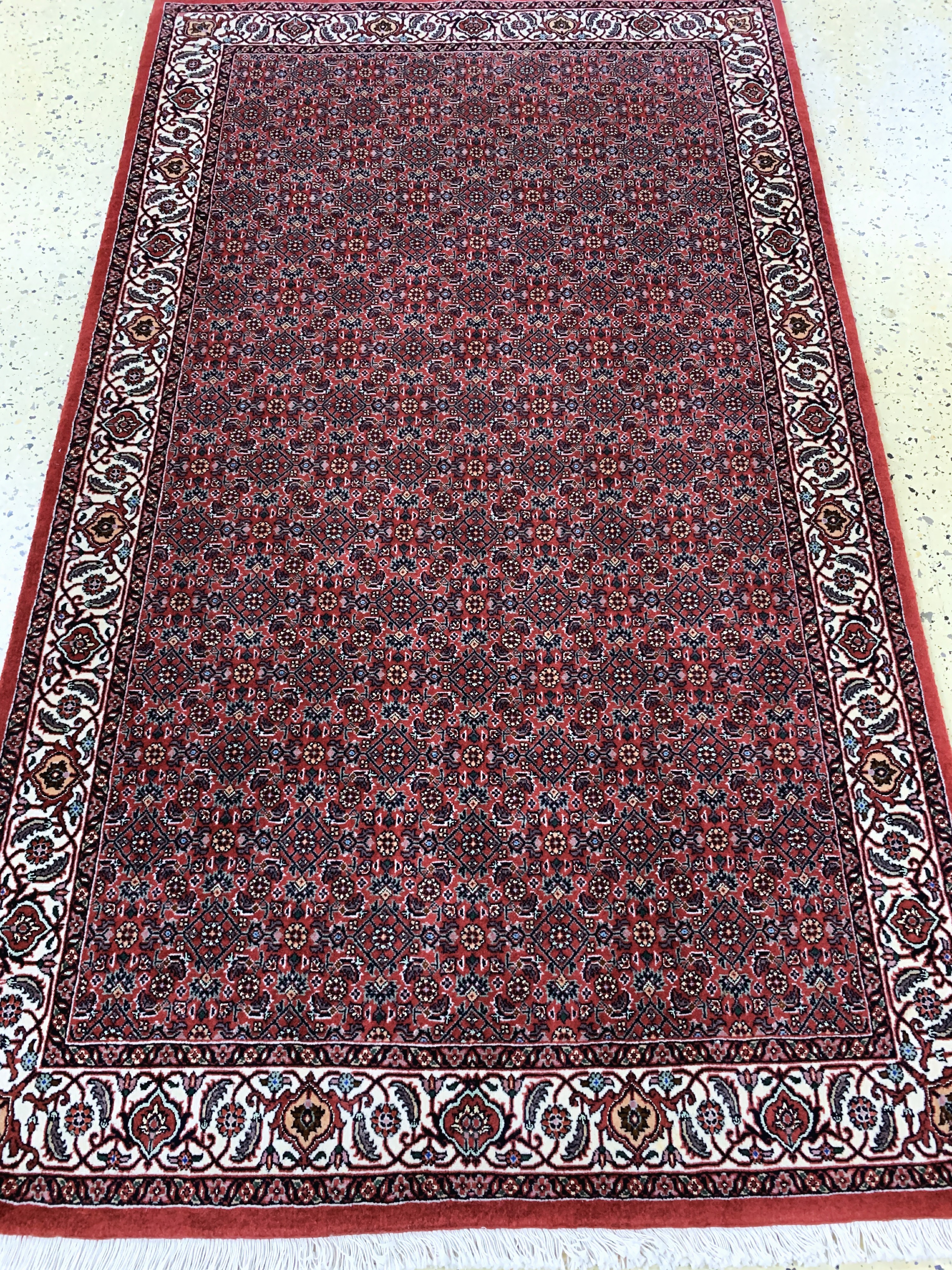 Detail d: Bidjar Kork fein, Persien, Ende 20.Jhd, Korkwolle mit Seide, ca. 186 x 110 cm, EHZ:(nahezu neuwertig)