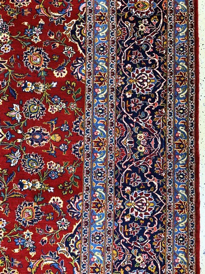 27128344e - Keschan Persien, signiert´Ghoutb´, Mitte 20.Jhd, Wolle auf Baumwolle, ca. 400 x 303 ...
