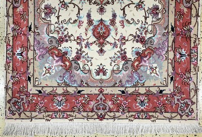 27128349b - Täbriz fein(50 Raj), Persien, Ende 20.Jhd, Korkwolle mit Seide, ca. 149 x 102 cm, ca. ...