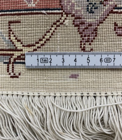 27128349e - Täbriz fein(50 Raj), Persien, Ende 20.Jhd, Korkwolle mit Seide, ca. 149 x 102 cm, ca. ...