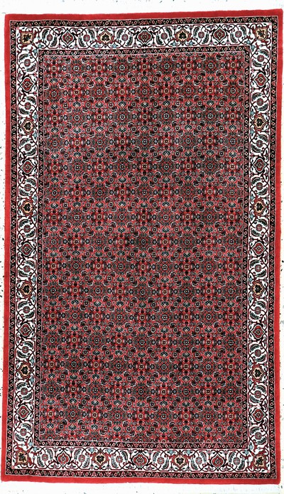 Image Bijar cork fine, Persia, late 20th century, corkwool with silk, approx. 186 x 110 cm, ...