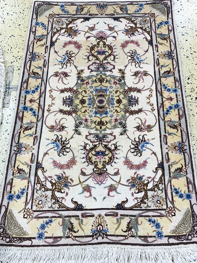27128396c - 2 lots Tabriz fine(50 Raj), Persia, late 20th century, corkwool with silk, approx. 116 x ...