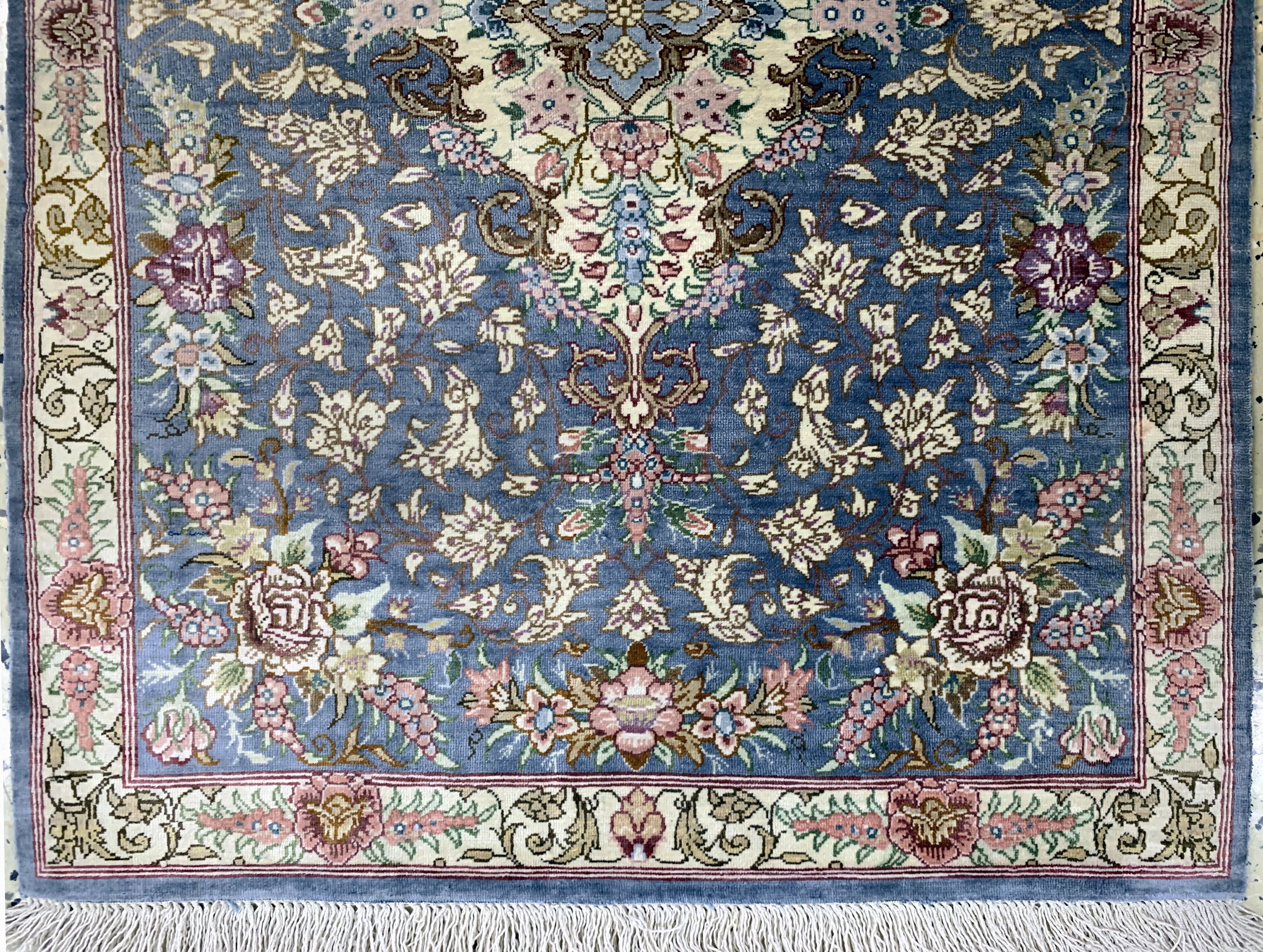 Detail b: 2 Lots Ghom Seide, Persien, Ende 20.Jhd, reine Naturseide, ca. 86 x 59 cm, EHZ: 1-2