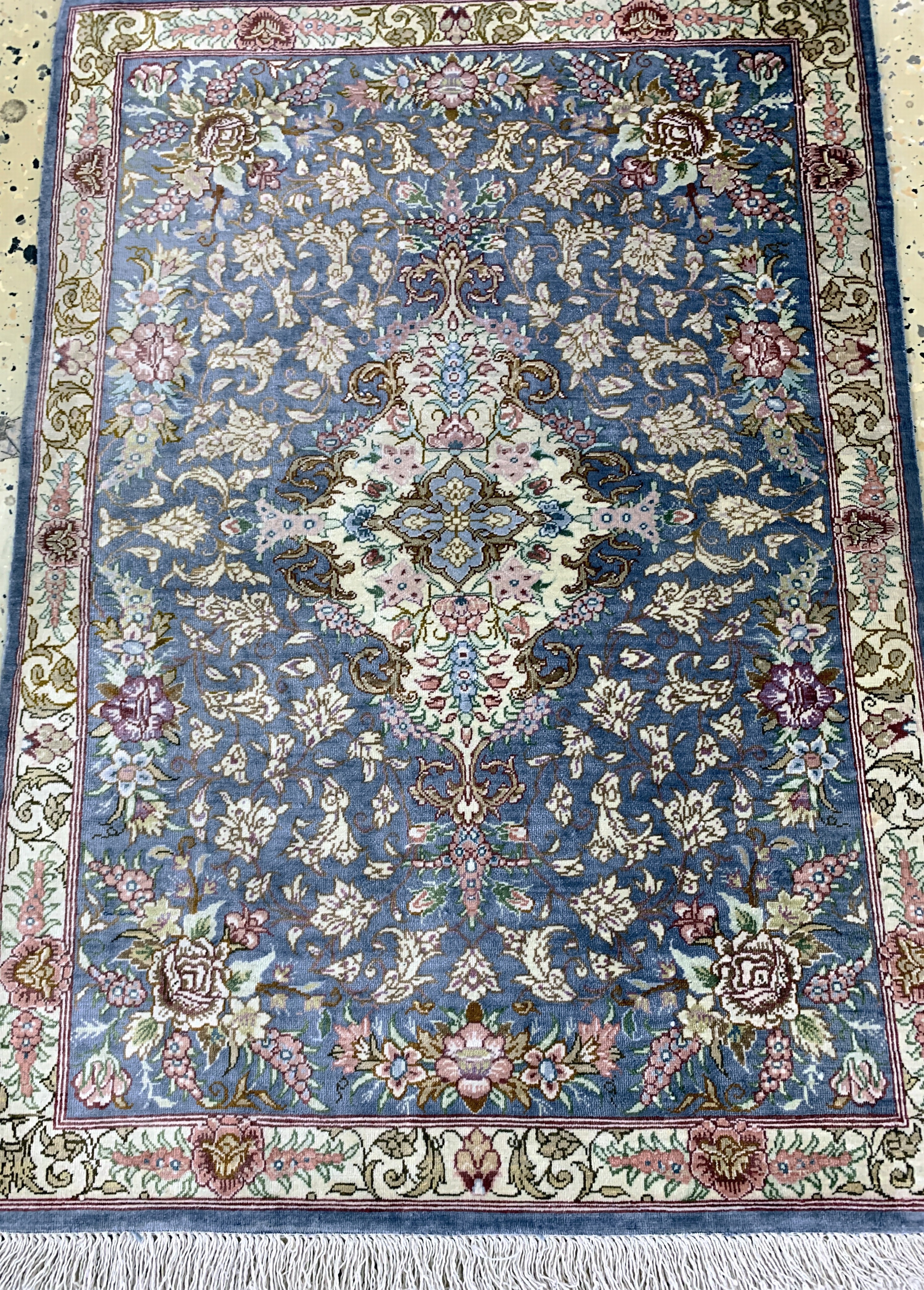Detail c: 2 Lots Ghom Seide, Persien, Ende 20.Jhd, reine Naturseide, ca. 86 x 59 cm, EHZ: 1-2