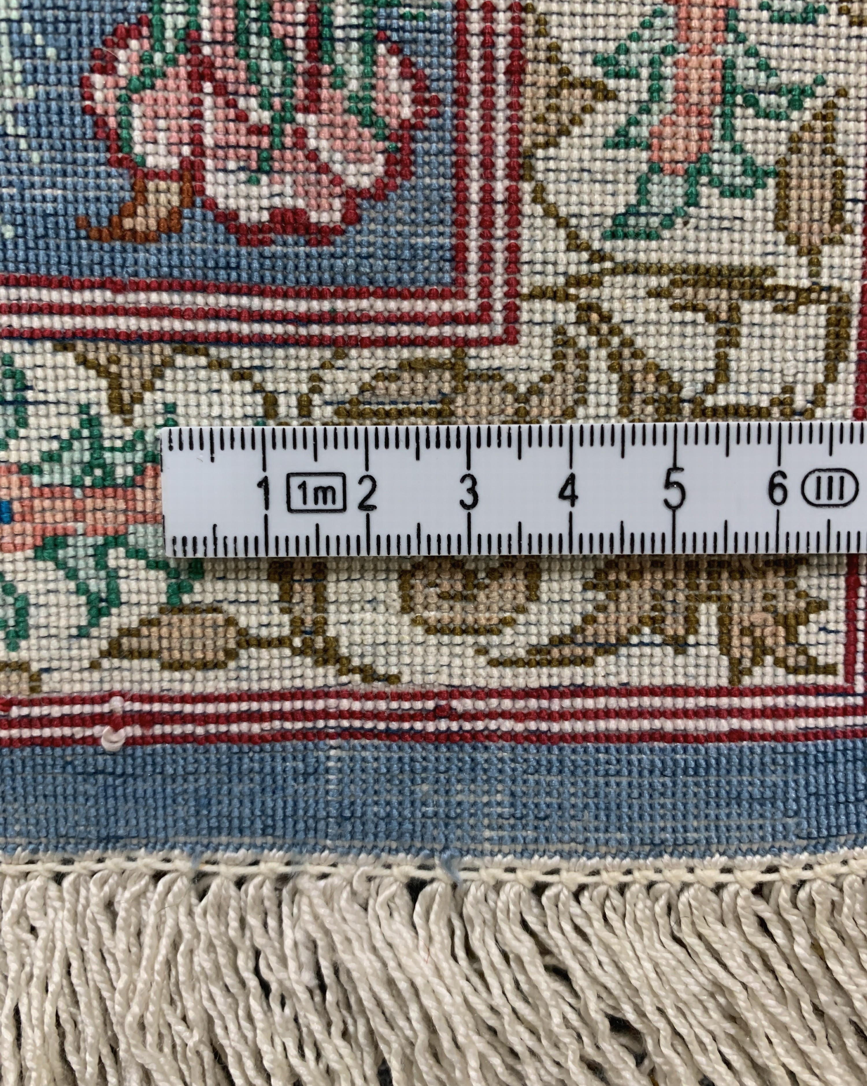 Detail d: 2 Lots Ghom Seide, Persien, Ende 20.Jhd, reine Naturseide, ca. 86 x 59 cm, EHZ: 1-2
