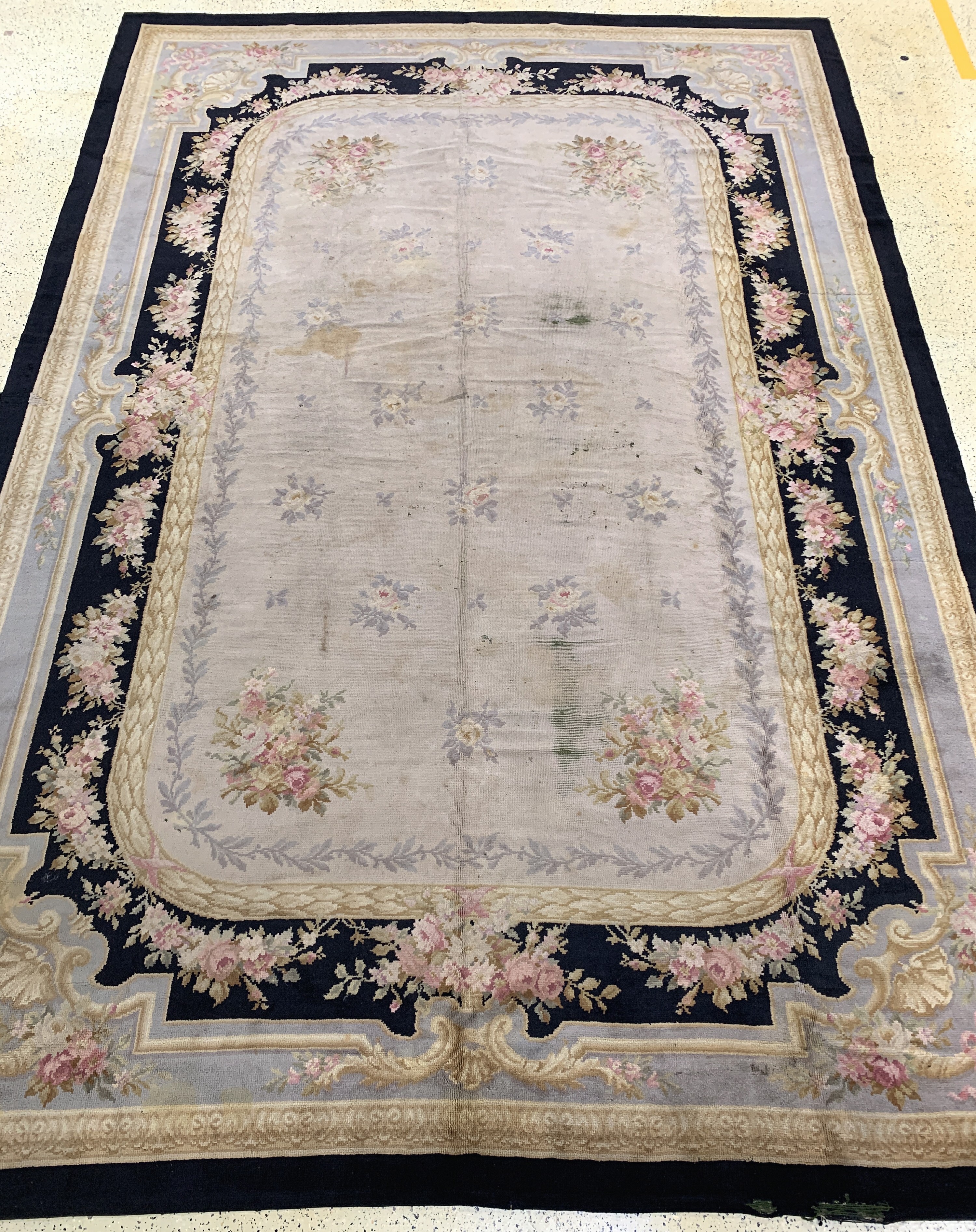 Image 27128455 - Aubusson Teppich antik, Frankreich, um 1900, Wolle auf Wolle, ca. 610 x 414 cm, ...