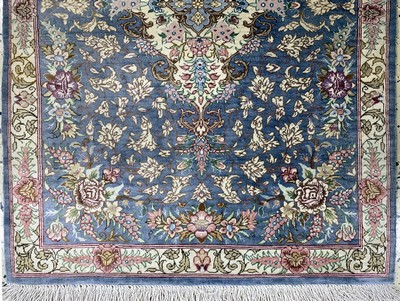 27128416b - 2 Lots Ghom Seide, Persien, Ende 20.Jhd, reine Naturseide, ca. 86 x 59 cm, EHZ: 1-2 ...