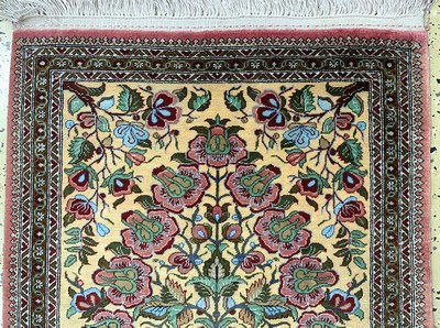 27128416e - 2 Lots Ghom Seide, Persien, Ende 20.Jhd, reine Naturseide, ca. 86 x 59 cm, EHZ: 1-2 ...