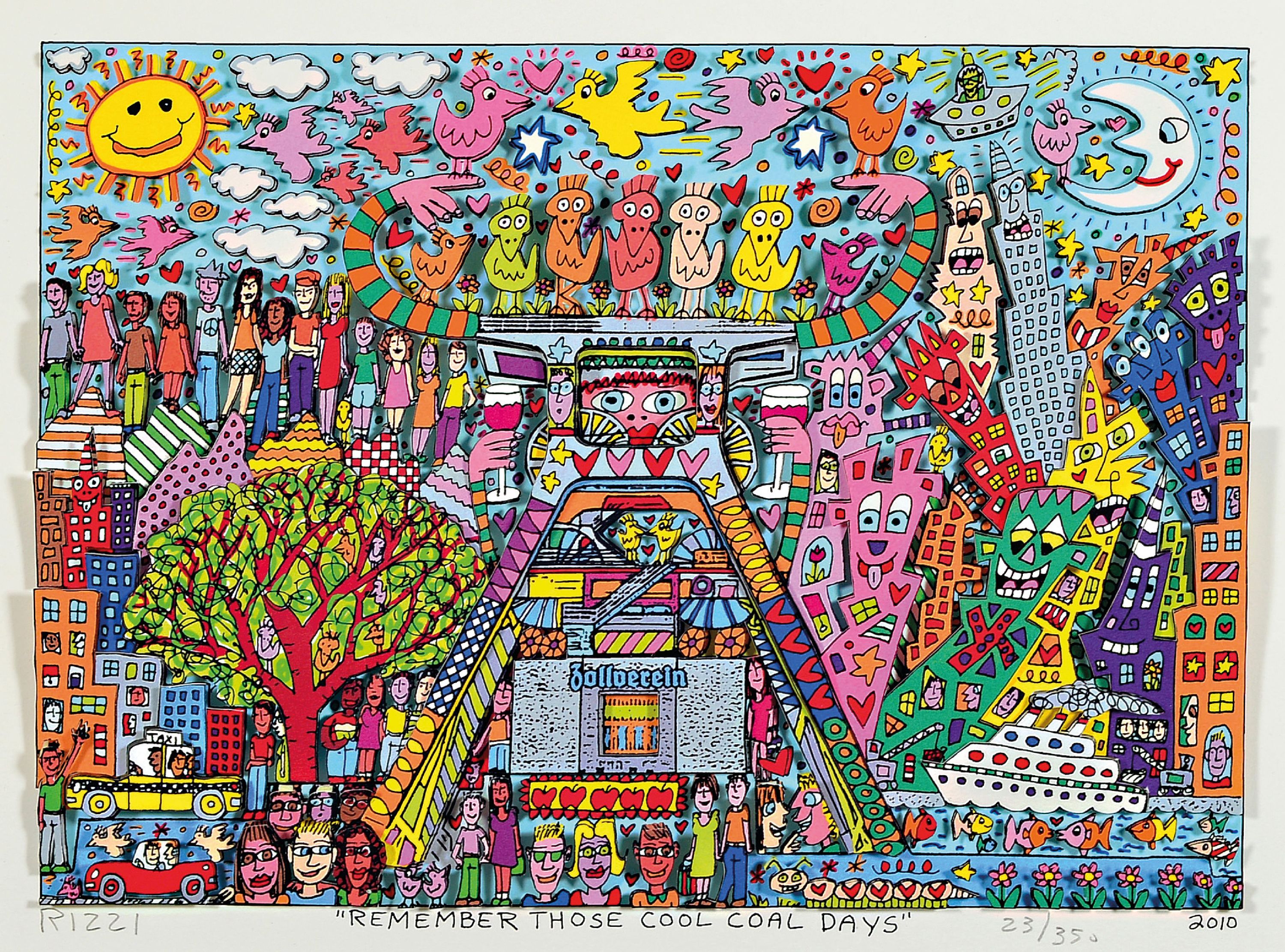 Image 27128539 - James Rizzi, 1950-2011 New York, 3D-Konstruktion, ´Remember Those Cool Coal Days ´, ...