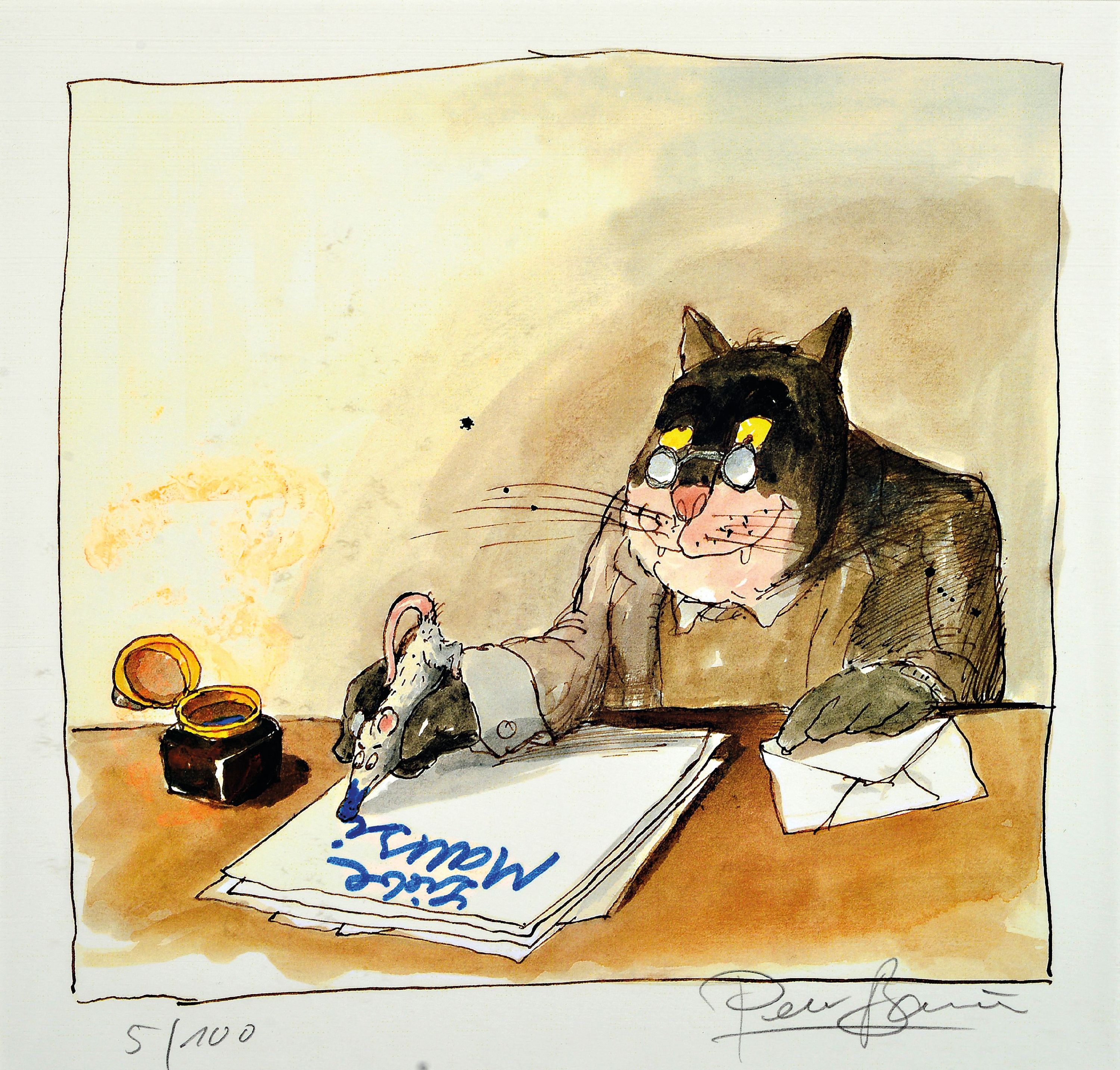 Image 27128558 - Peter Bauer, geb. 1951 Wismar, Giclee auf Papier, ´Liebe Mausi´, Ed. 5/100, ...