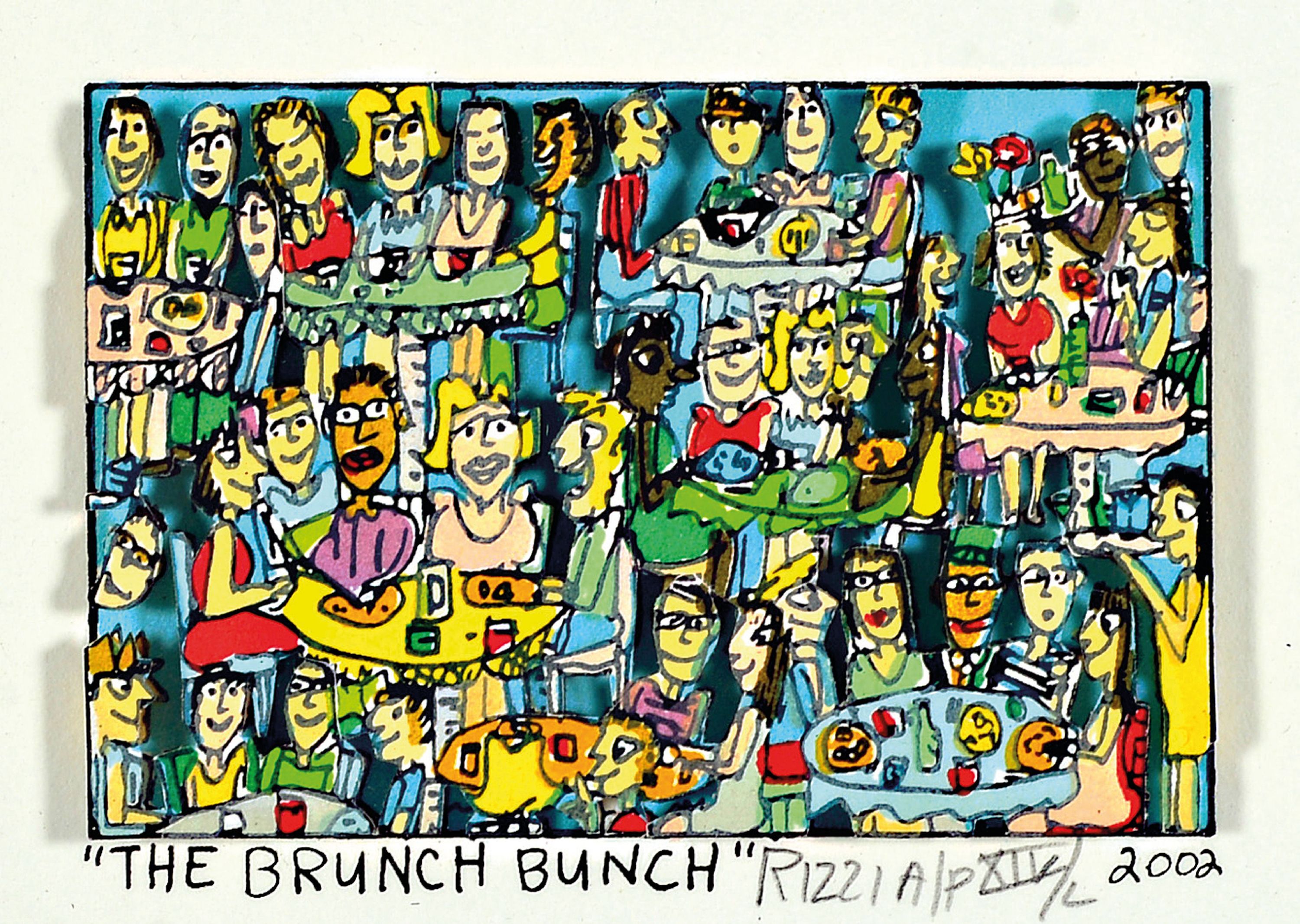 Image 27128573 - James Rizzi, 1950-2011 New York, 3D-Konstruktion, ´The Brunch Bunch´, 2002, ...