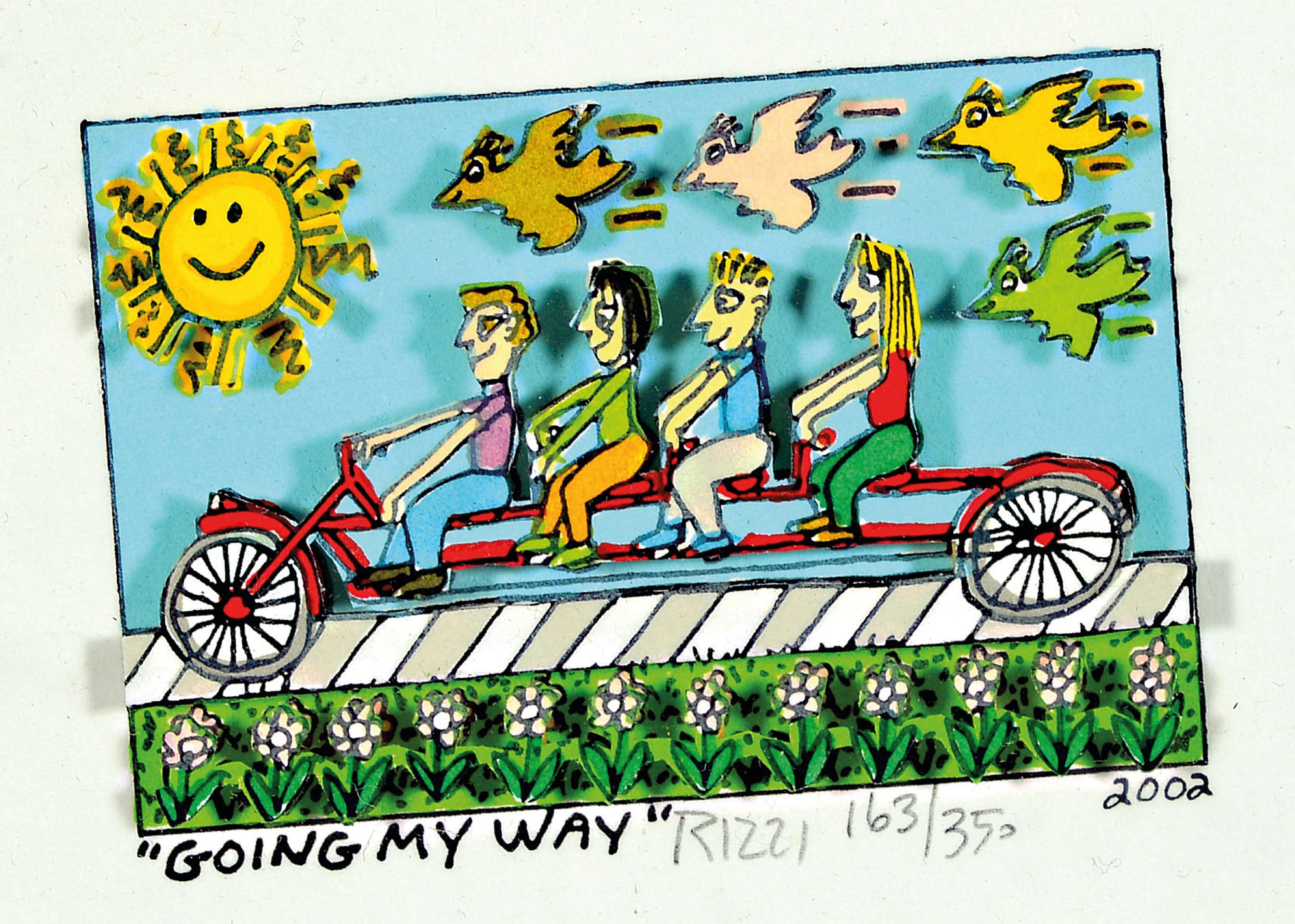 Image 27128576 - James Rizzi, 1950-2011 New York, 3D-Konstruktion, ´Going my Way´, 2002 handsigniert, ...