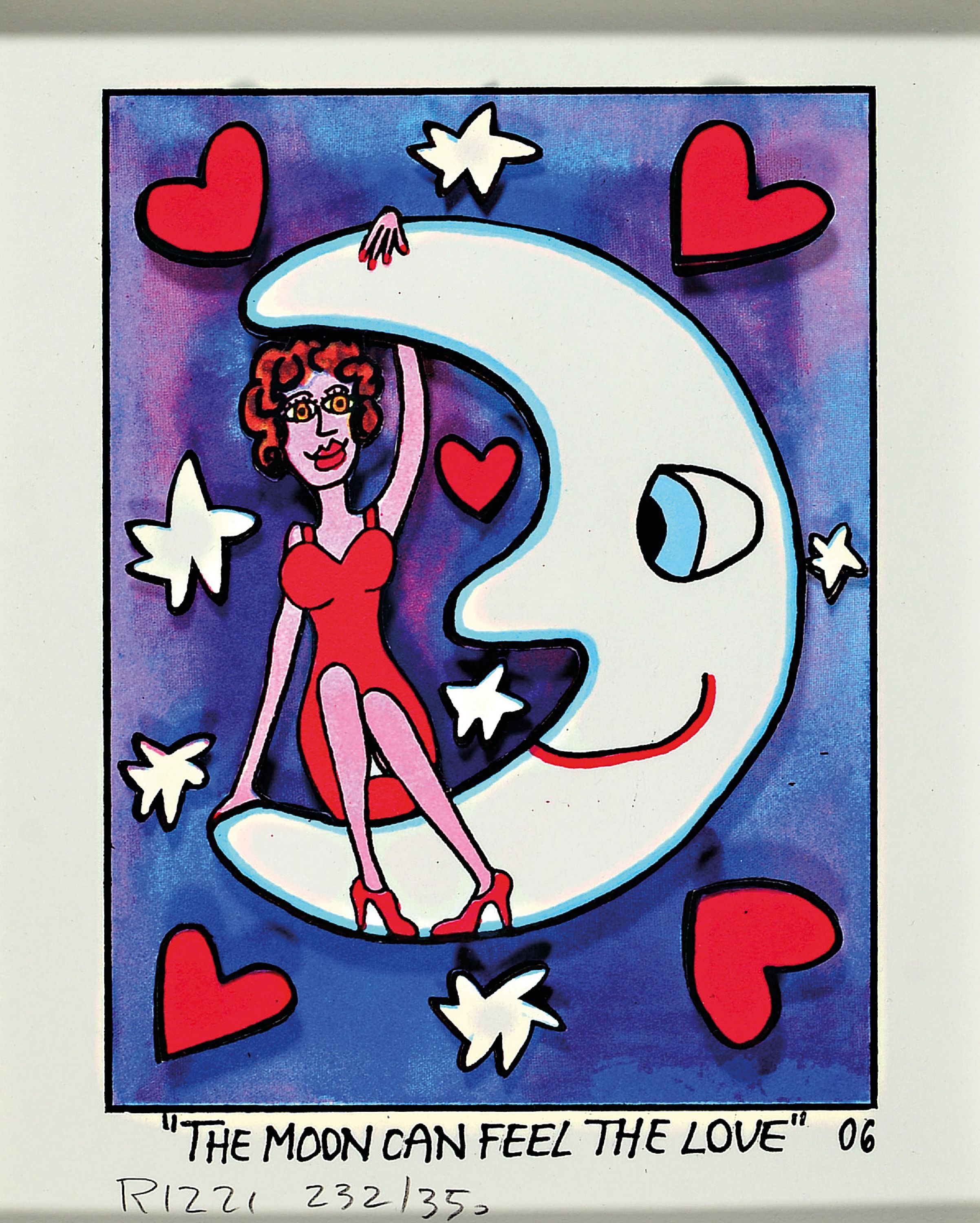 Image 27128577 - James Rizzi, 1950-2011 New York, 3D-Konstruktion, ´The Moon Can Feel The Love´ ...