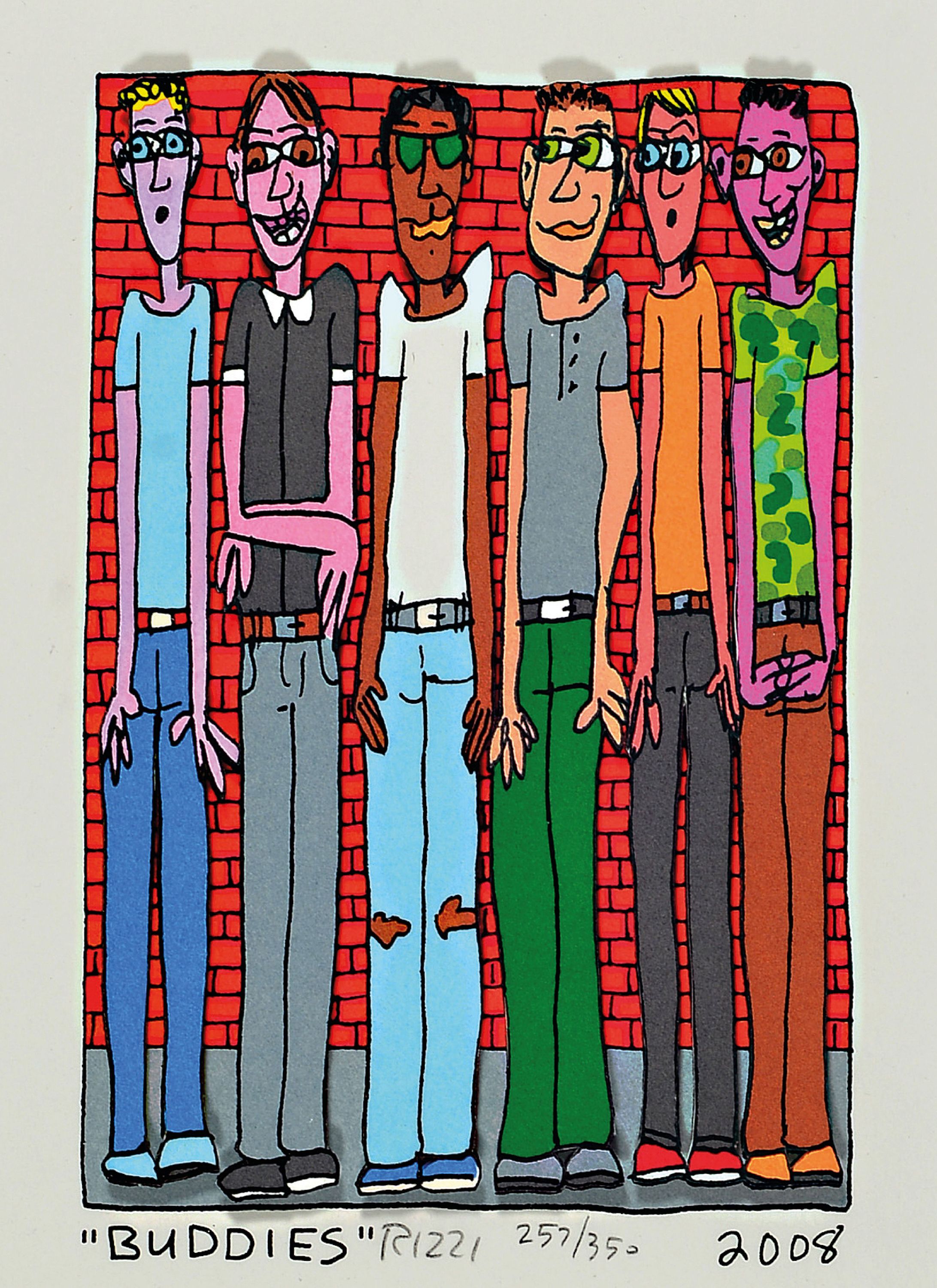 Image 27128579 - James Rizzi, 1950-2011 New York, 3D-Konstruktion, ´Buddies´, 2008, handsigniert, num. ...