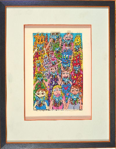 27128528k - James Rizzi, 1950-2011 New York, 3D-Konstruktion/Farblithographie, ´The Adventure of ...