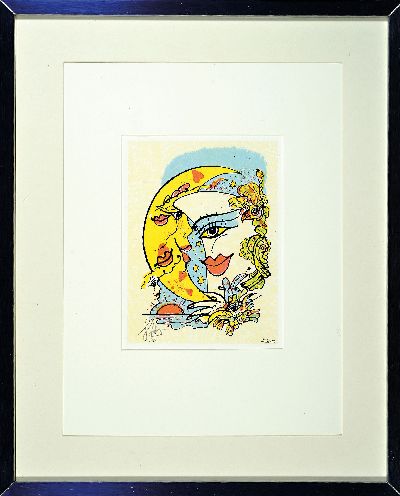 27128556k - Helmut-Feliks Büttner, geb. 1940 Merseburg, 3 Radierungen, ´Ach, lieber Mond´ Ed. ...