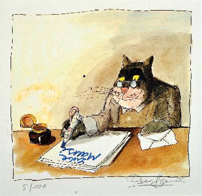 27128558k - Peter Bauer, geb. 1951 Wismar, Giclee auf Papier, ´Liebe Mausi´, Ed. 5/100, ...