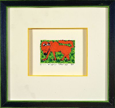 27128575k - James Rizzi, 1950-2011 New York, 3D-Konstruktion, ´Hound DOG´, A/P, (19)90, ...