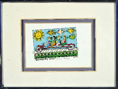 27128576k - James Rizzi, 1950-2011 New York, 3D-Konstruktion, ´Going my Way´, 2002 handsigniert, ...