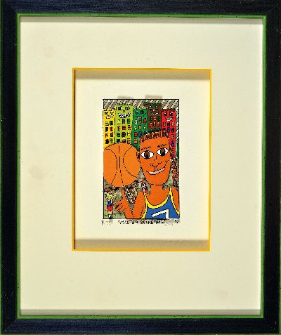 27128578k - James Rizzi, 1950-2011 New York, 3D-Konstruktion, ´Mister Basketball´, (19)97, ...