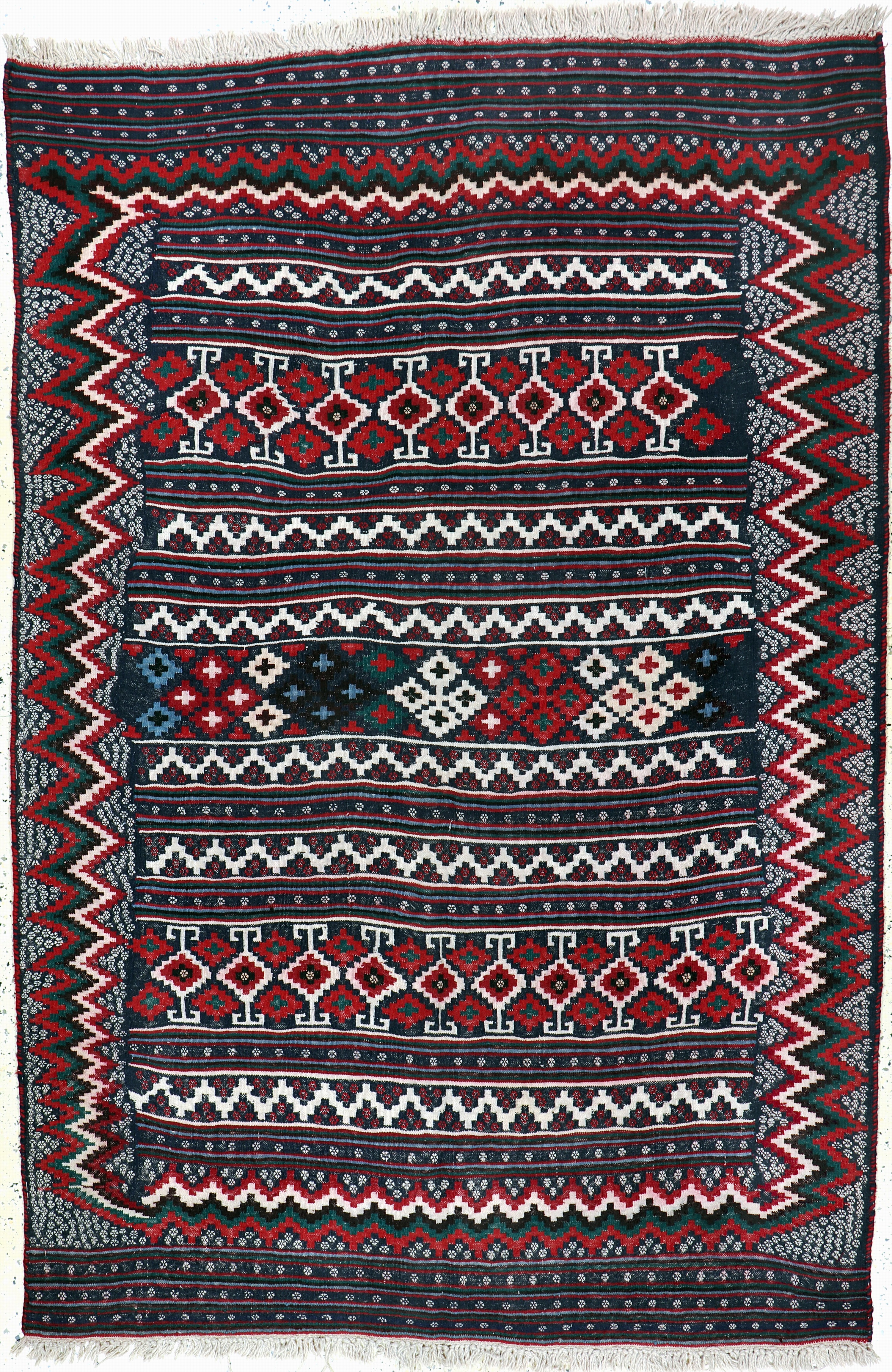 Image 27128628 - Sirdjan Kelim, Persien, Mitte 20.Jhd, Wolleauf Wolle, ca. 242 x 163 cm, EHZ: 2 ...