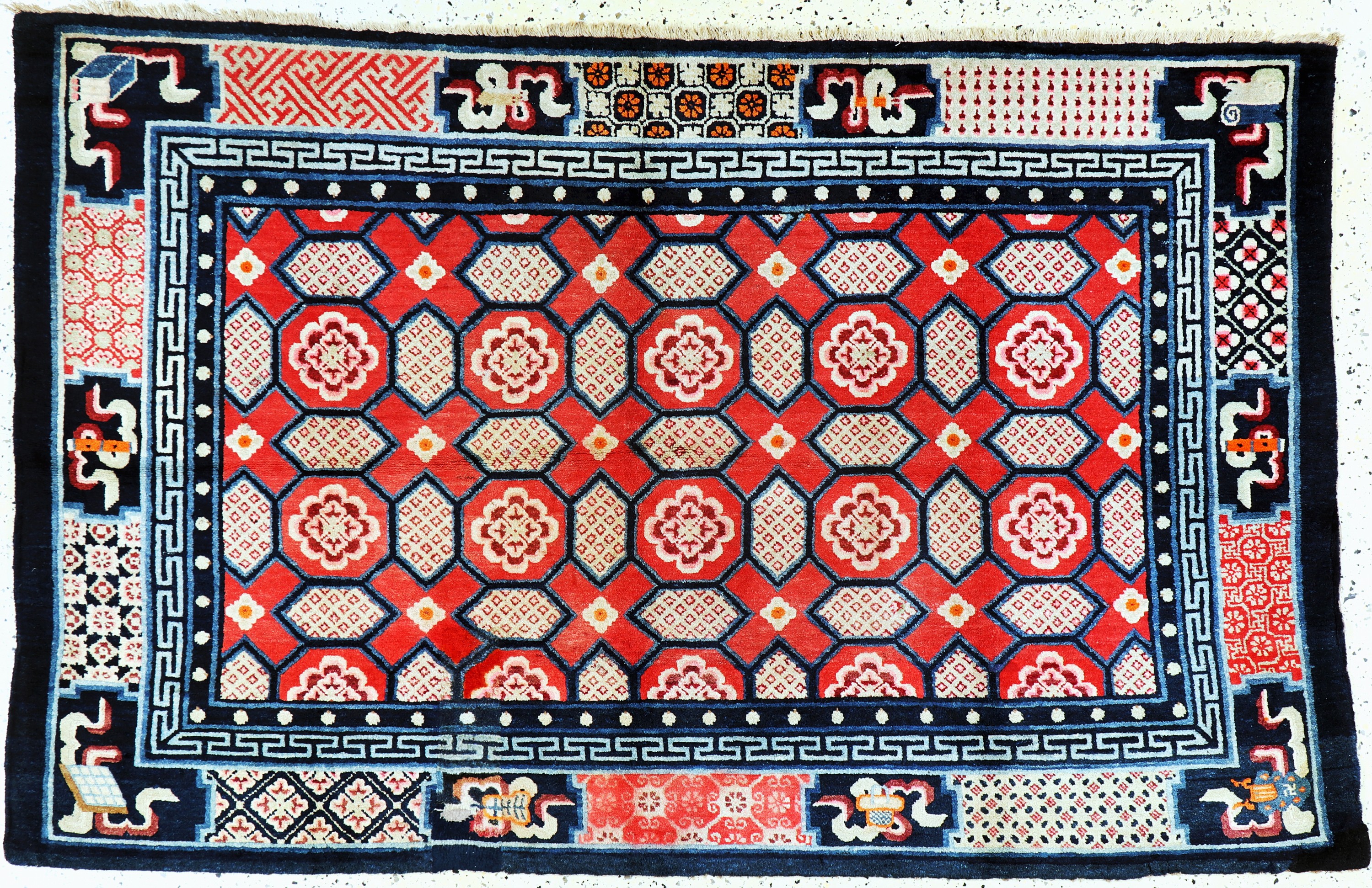 Image 27128629 - Pao Tow antik, China, um 1900, Wolle auf Baumwolle, ca. 206 x 135 cm, EHZ: ...