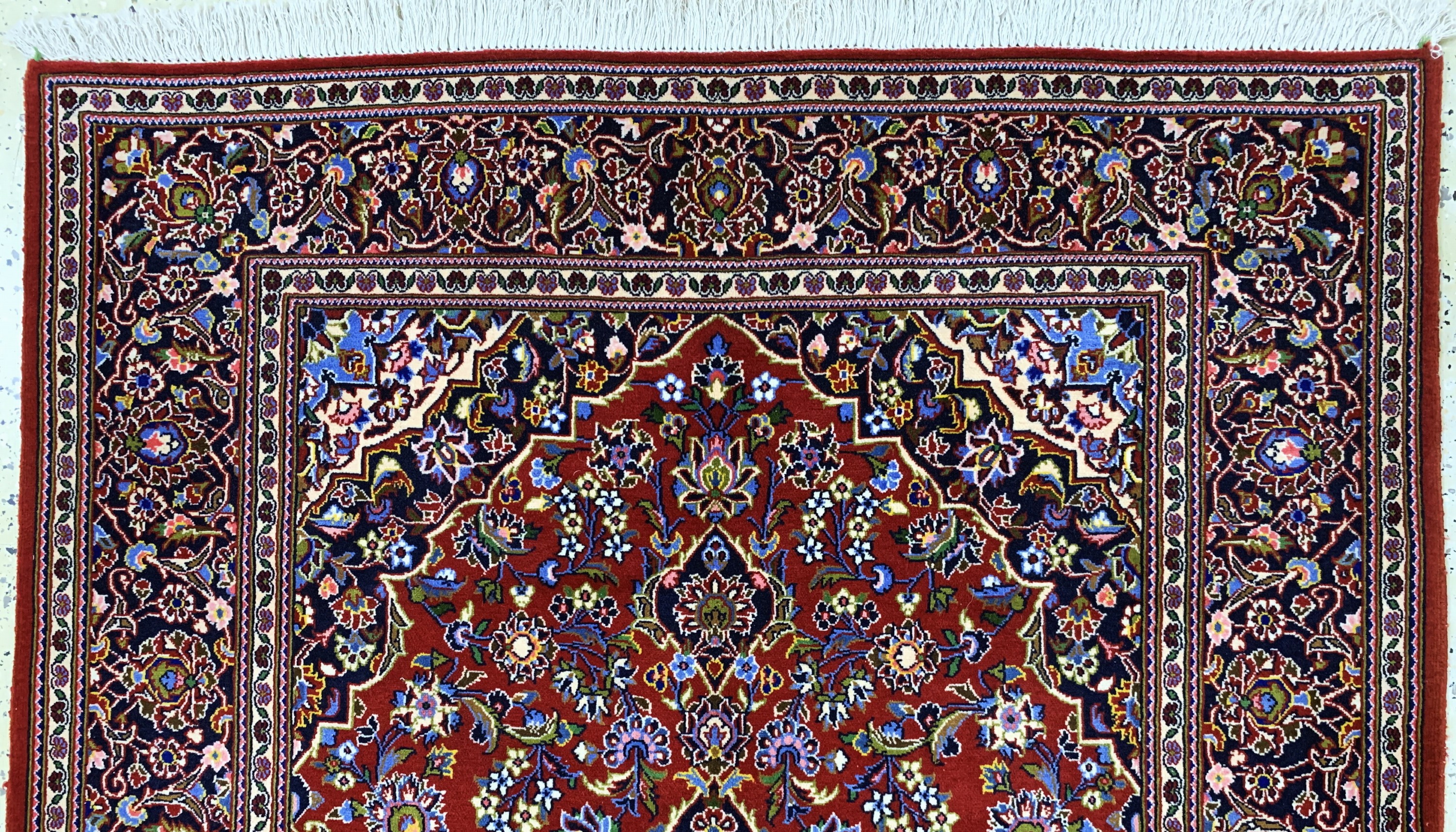 Detail a: Keschan Kork, Persien, Ende 20.Jhd, Korkwolle auf Baumwolle, ca. 213 x 140 cm, EHZ:(nahezu neuwertig)