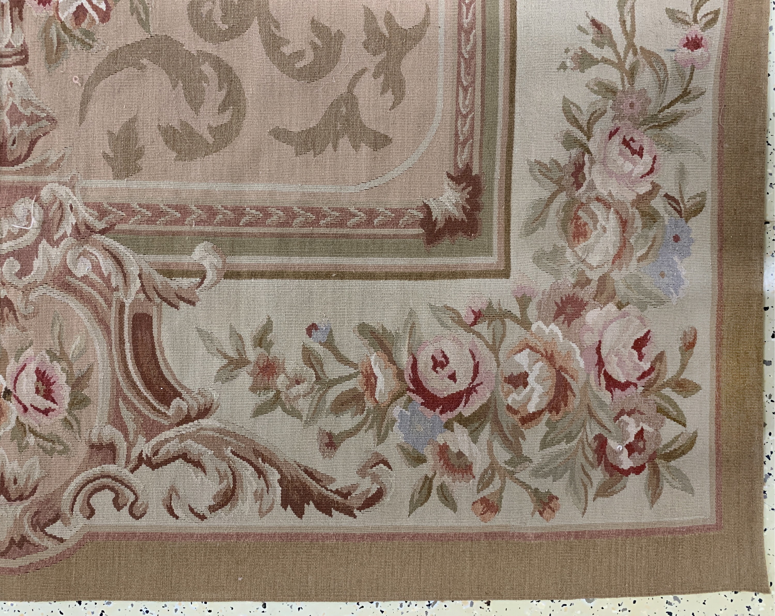 Detail a: Aubusson flachgewebt, China, Ende 20.Jhd, Wolle auf Baumwolle, ca. 280 x 180 cm, EHZ:(nahezu neuwertig)