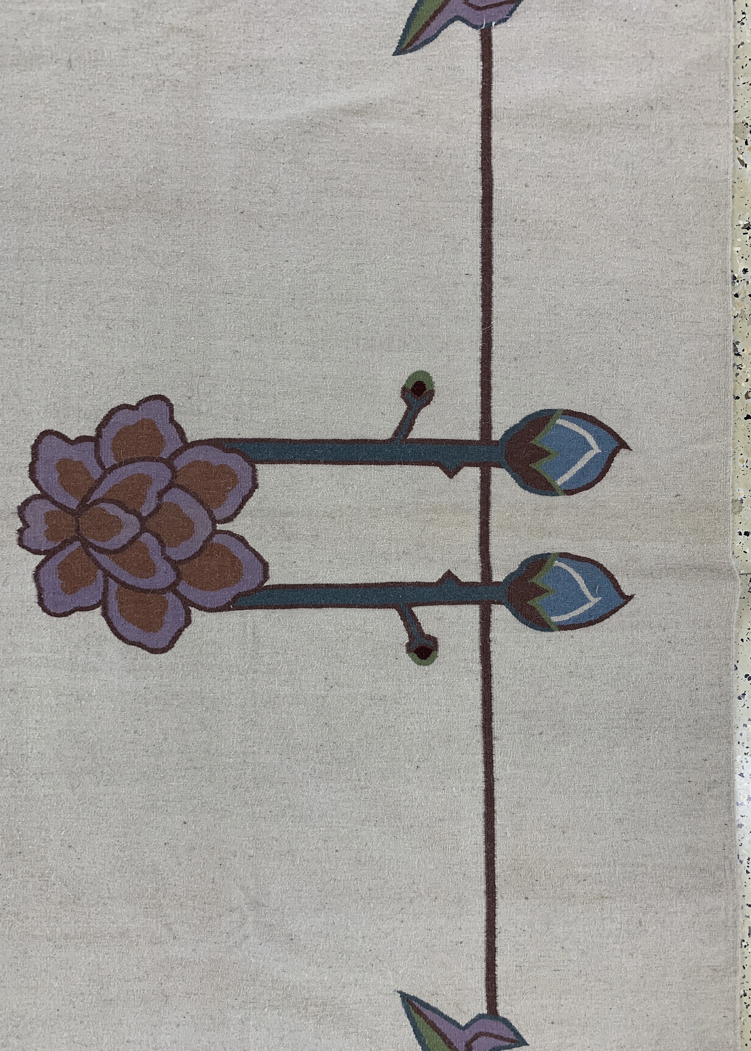 Detail e: Balkan Kelim, Osteuropa, Ende 20.Jhd, Wolleauf Baumwolle, ca. 312 x 250 cm, EHZ: 1-2