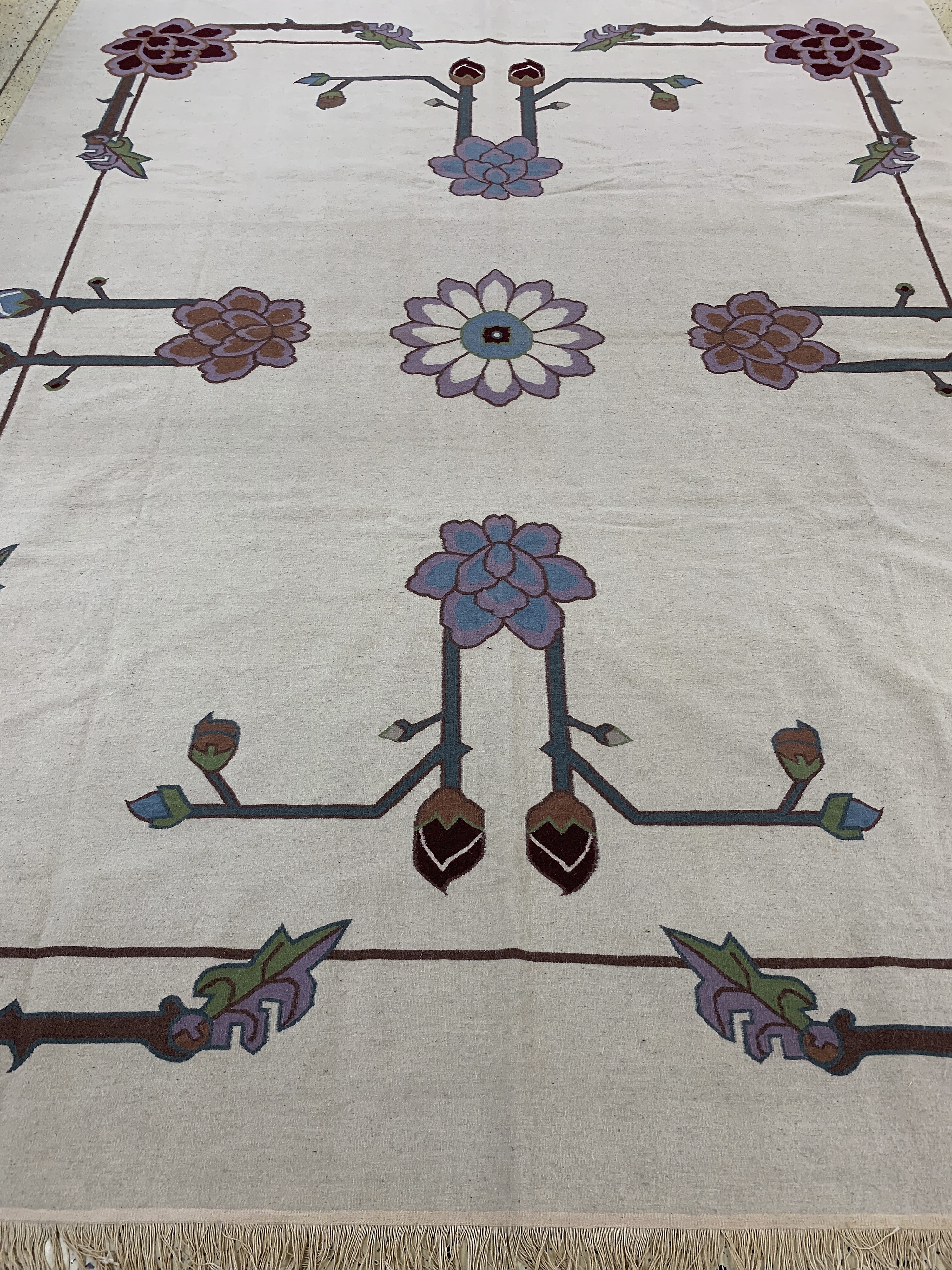 Detail h: Balkan Kelim, Osteuropa, Ende 20.Jhd, Wolleauf Baumwolle, ca. 312 x 250 cm, EHZ: 1-2