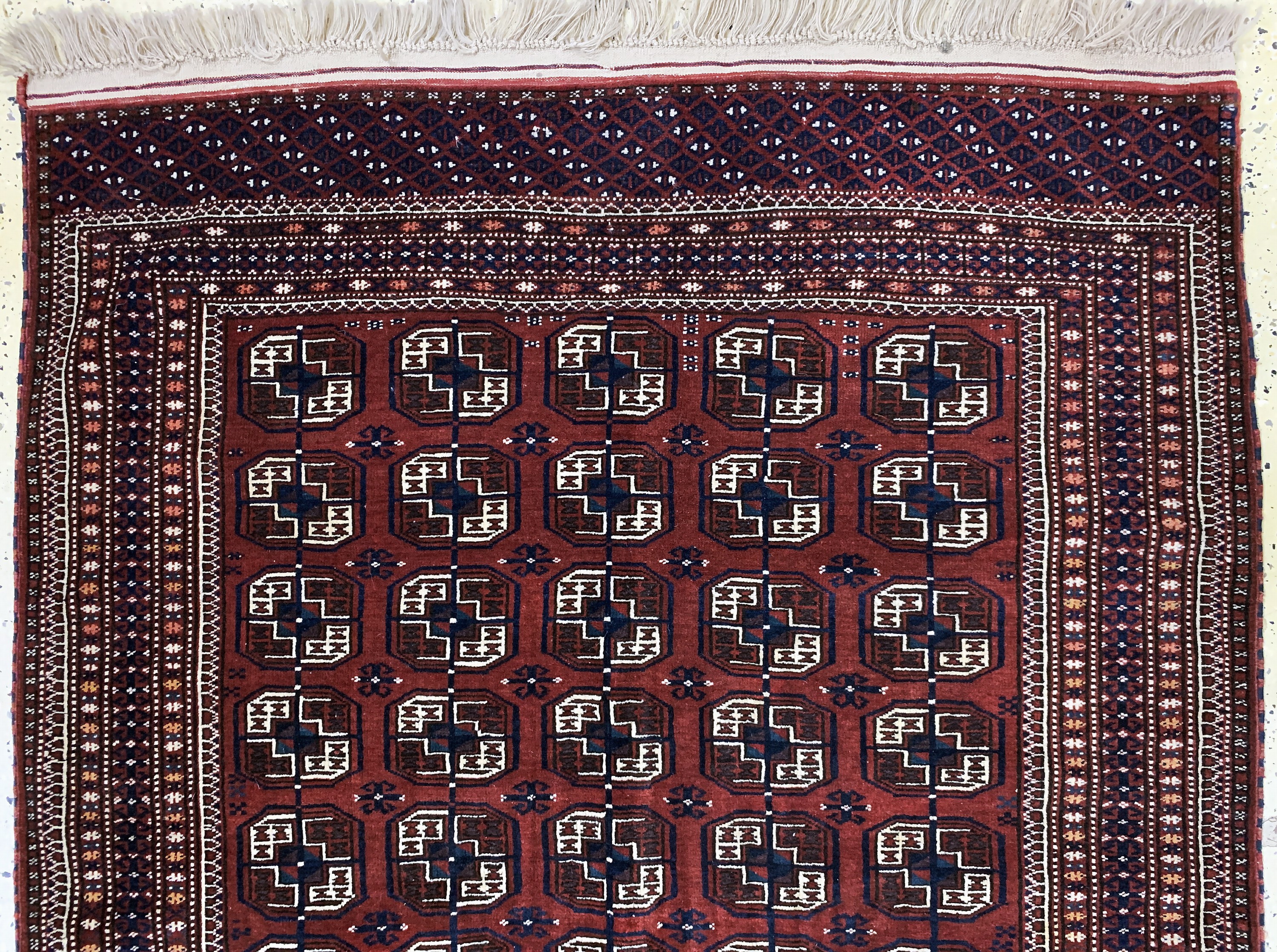 Detail e: 2 Lots Turkmenen, Turkmenistan, Mitte 20.Jhd, Wolle auf Wolle, ca. 195 x 141 cm & ca. 172 x 125 cm, EHZ: 2