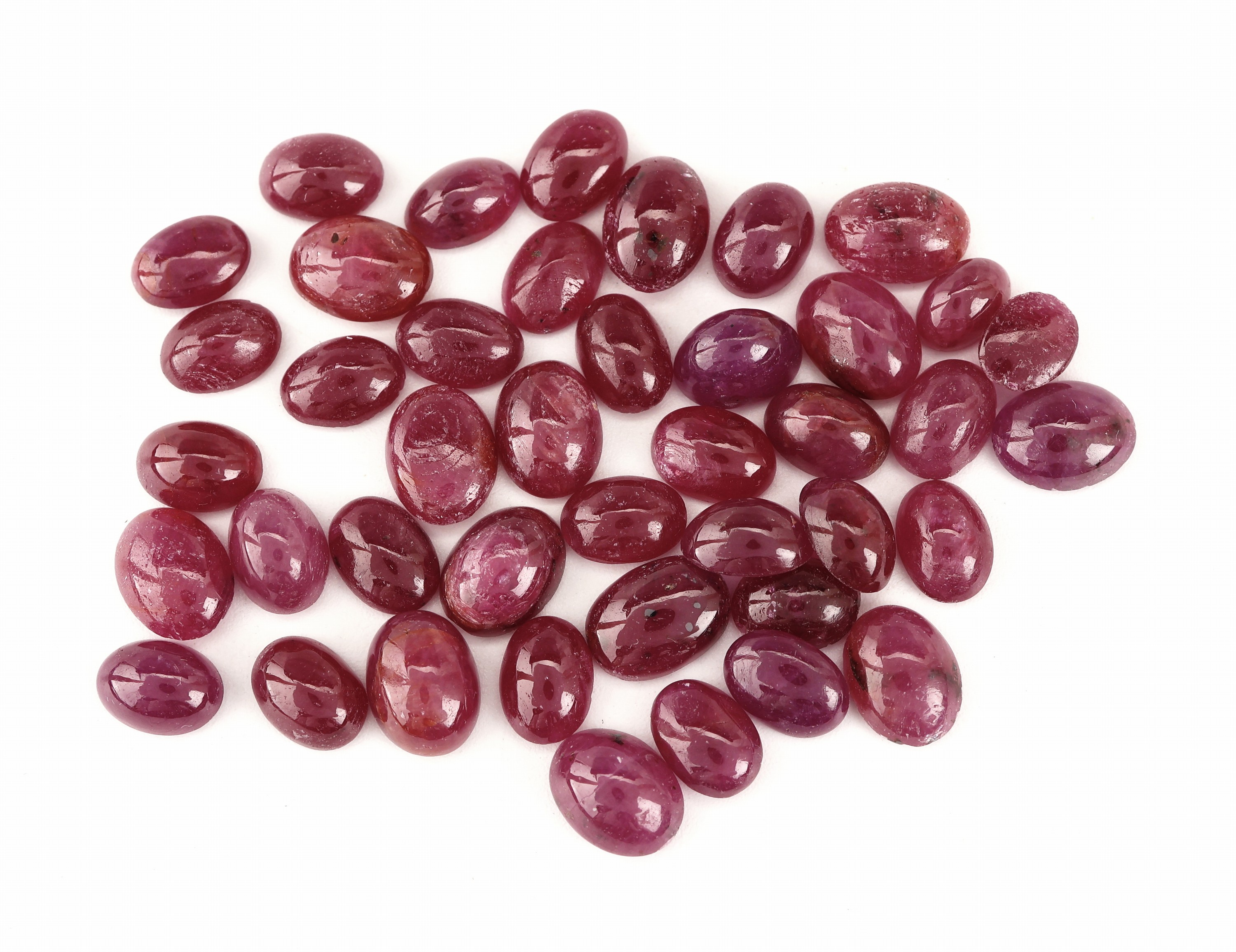 Image 27128646 - Lot lose Rubin-Cabochons zus. ca. 51.73 ct, versch. Größen und Farbnuancen