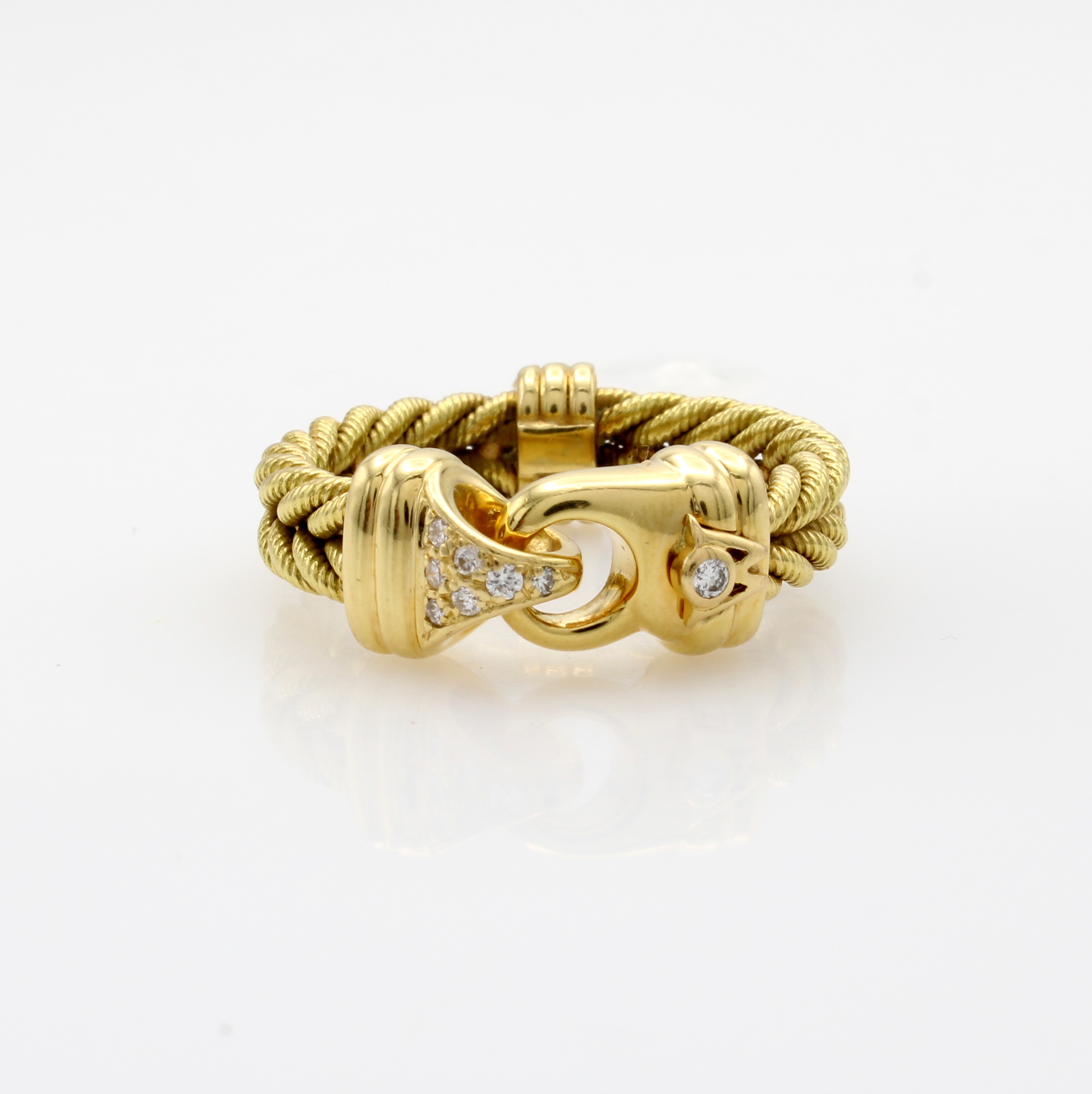 Image 27128662 - Wellendorff Ring Goldseide mit Brillanten, GG 750/000, von Hand gewickelt, Brill. zus. ...