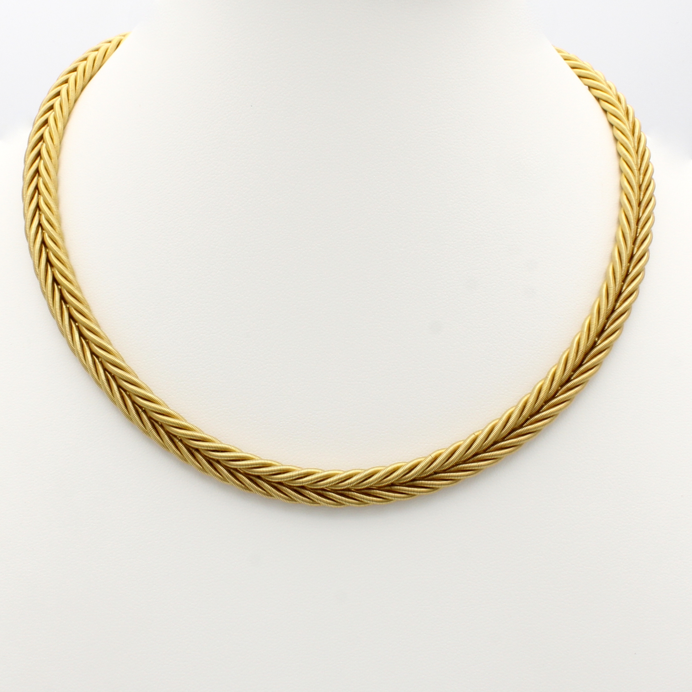Image 27128663 - Wellendorff Collier Goldseide mit Brillanten, GG 750/000, von Hand gewickelt, Brill. in ...