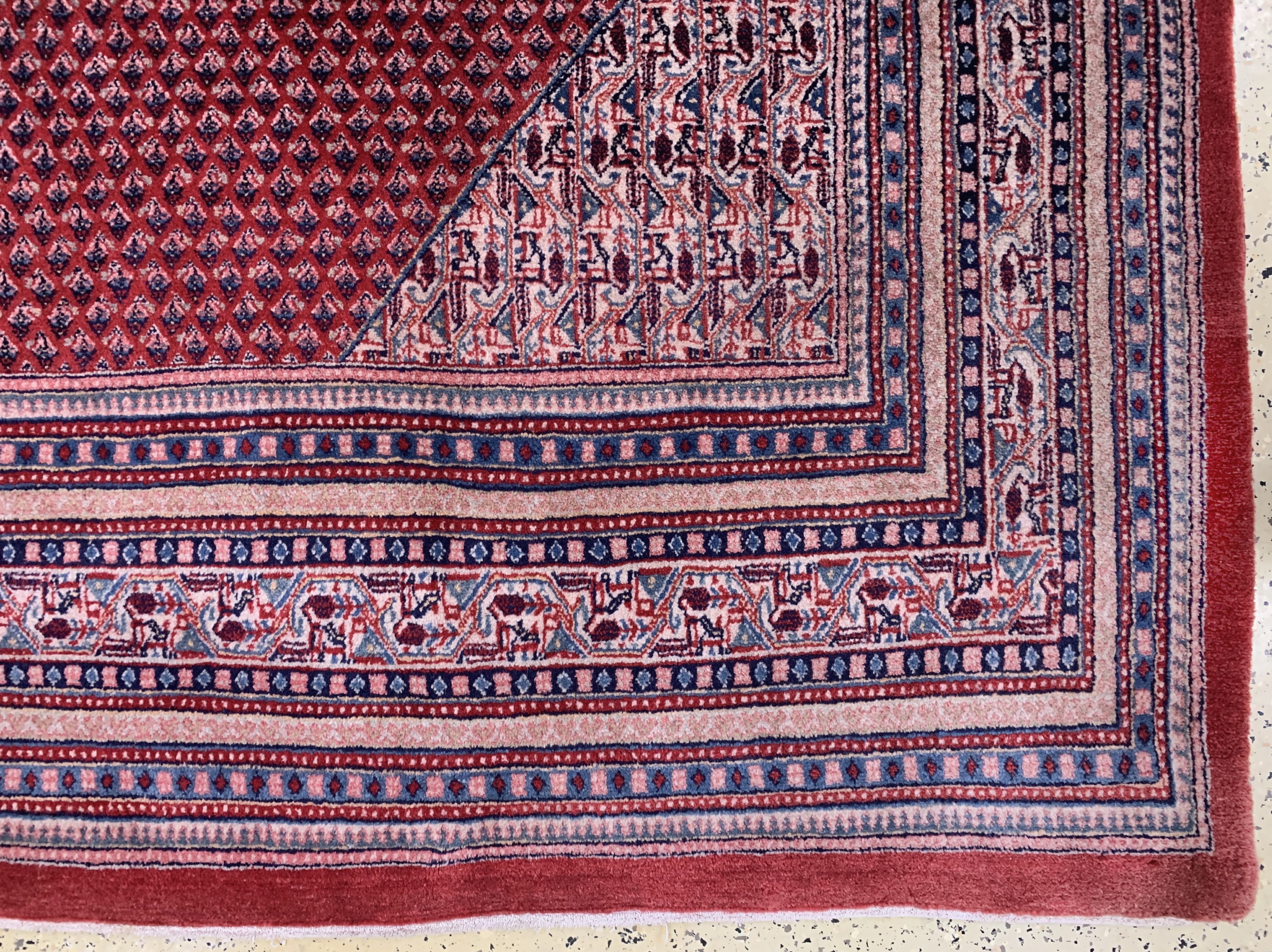 Detail a: Sarogh Mir, Persien, Mitte 20.Jhd, Wolle auf Baumwolle, ca. 450 x 319 cm, leicht verblasst, EHZ: 1-2