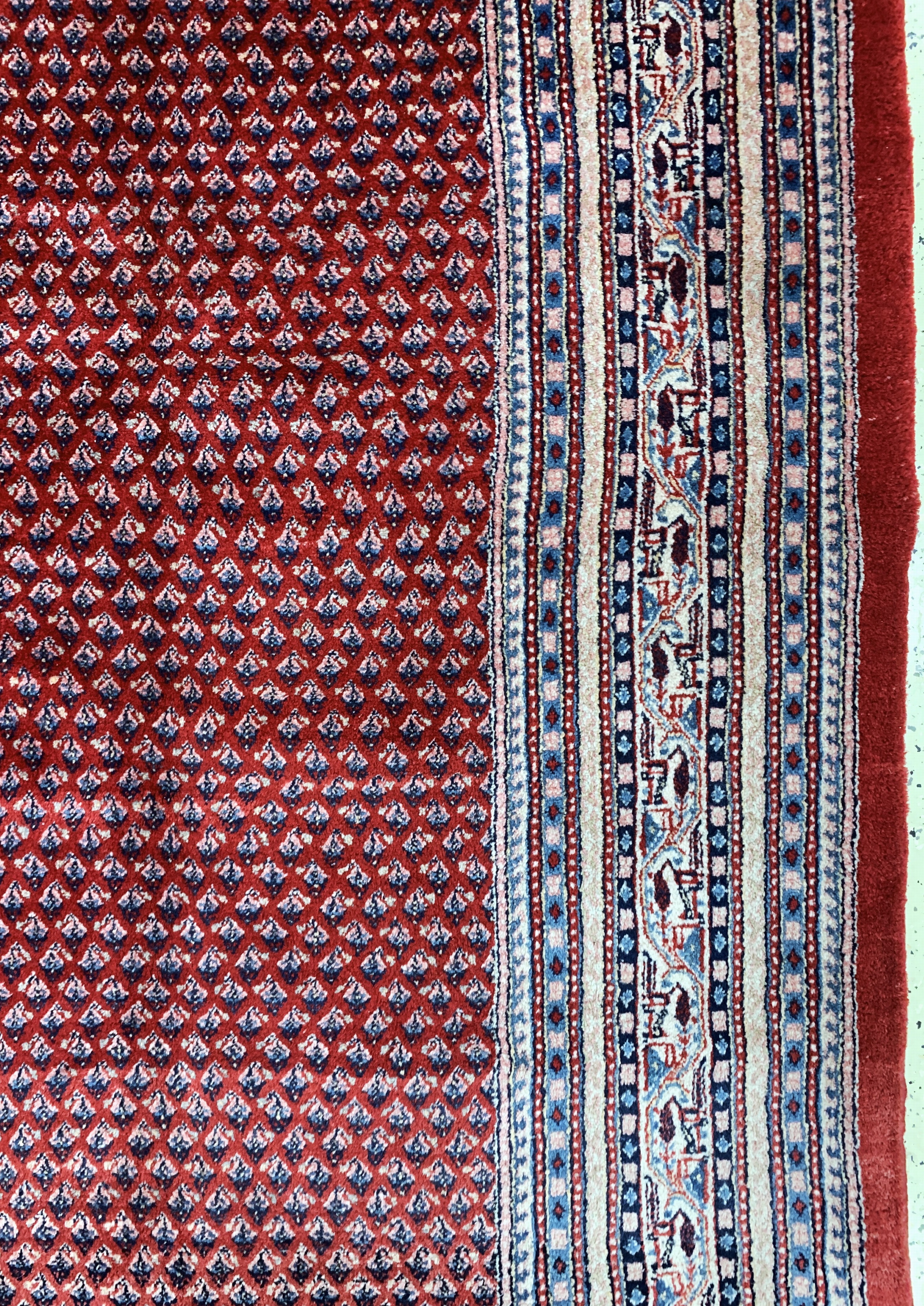 Detail e: Sarogh Mir, Persien, Mitte 20.Jhd, Wolle auf Baumwolle, ca. 450 x 319 cm, leicht verblasst, EHZ: 1-2