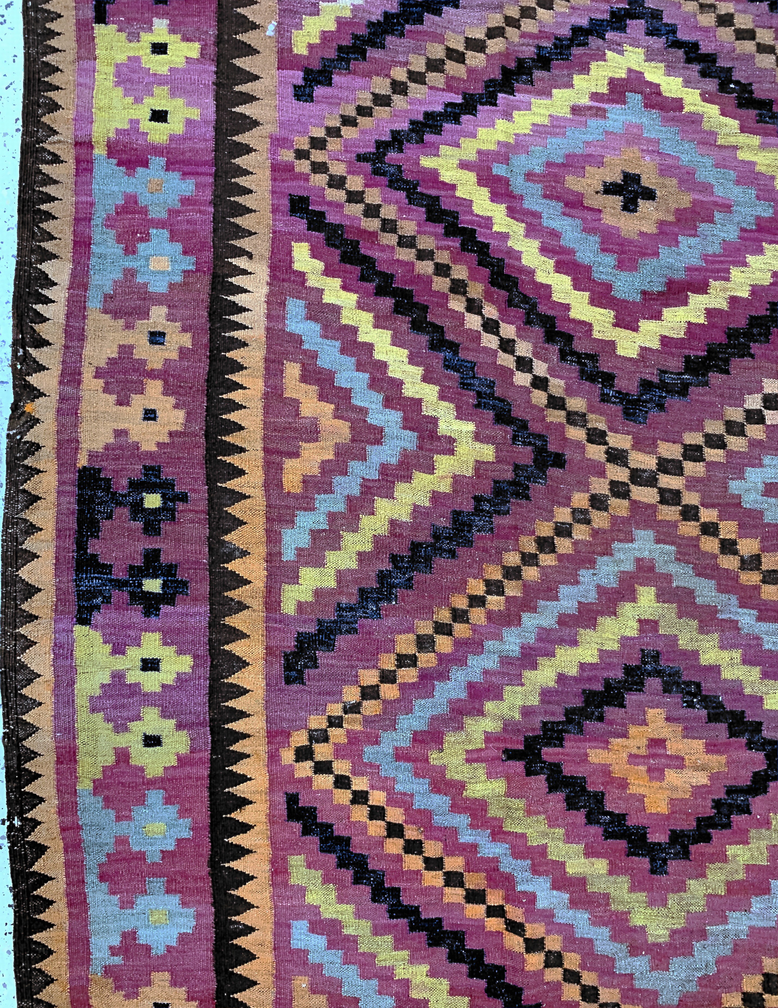 Detail c: Maymaneh Kelim, Afghanistan, Anfang 20.Jhd,Wolle auf Wolle, ca. 420 x 274 cm, EHZ: 2
