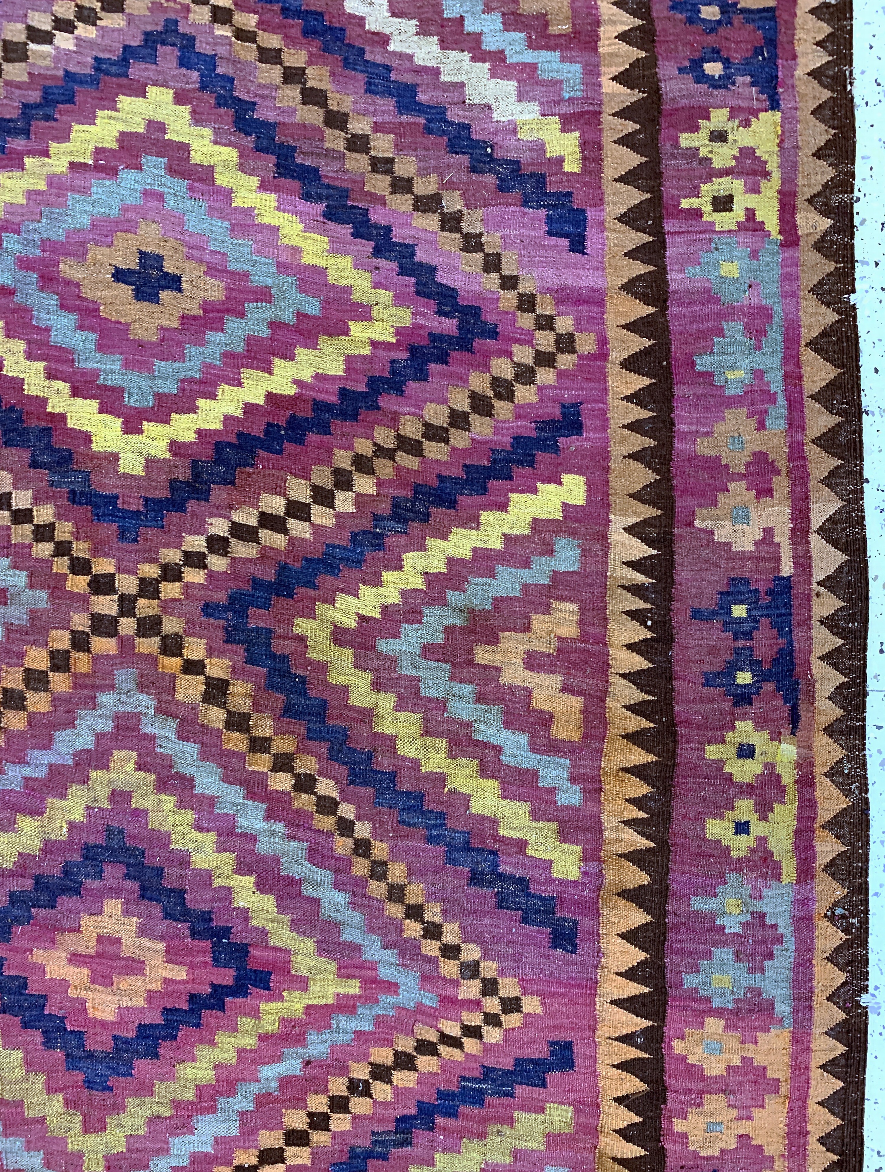 Detail e: Maymaneh Kelim, Afghanistan, Anfang 20.Jhd,Wolle auf Wolle, ca. 420 x 274 cm, EHZ: 2