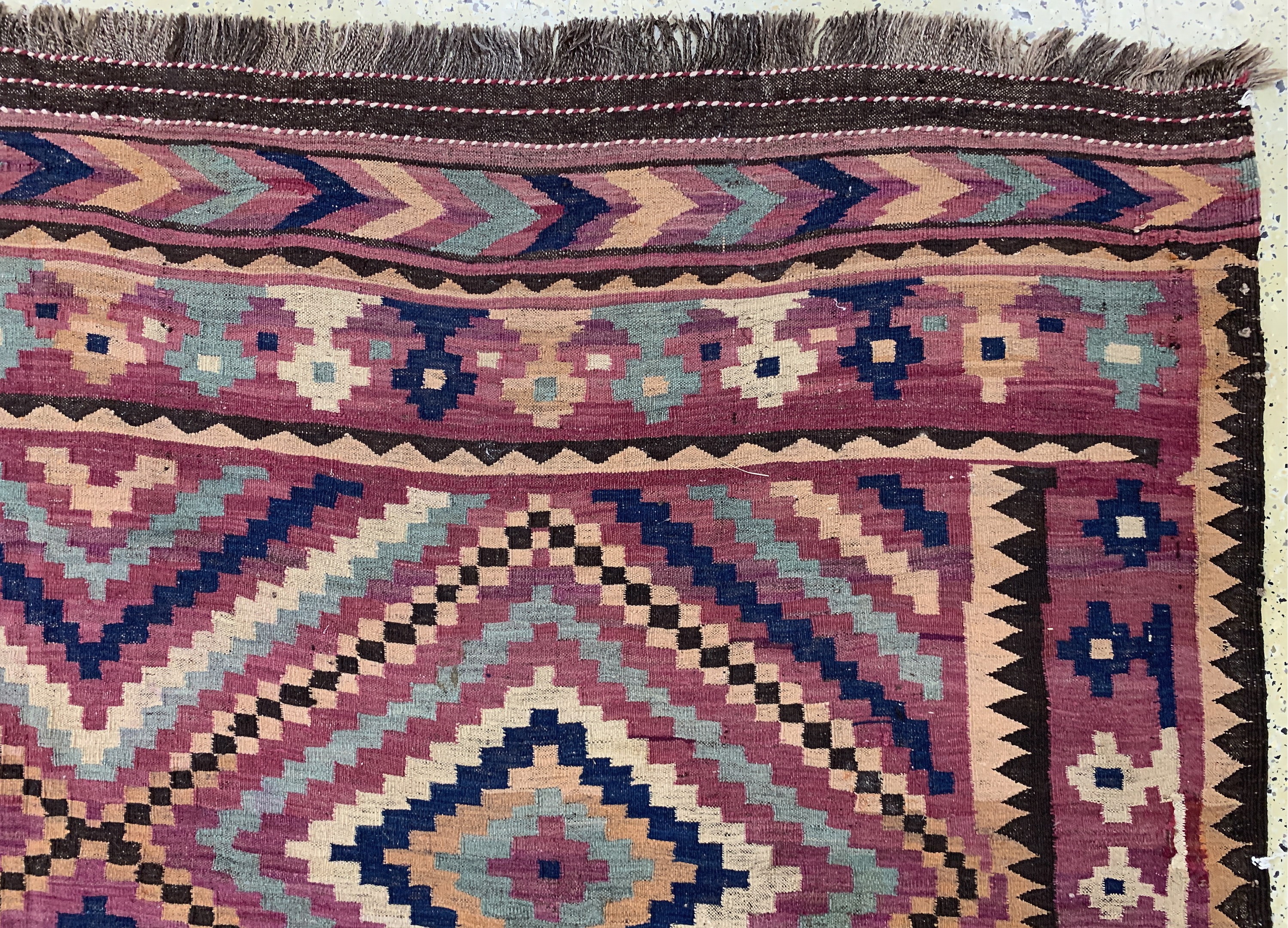 Detail f: Maymaneh Kelim, Afghanistan, Anfang 20.Jhd,Wolle auf Wolle, ca. 420 x 274 cm, EHZ: 2