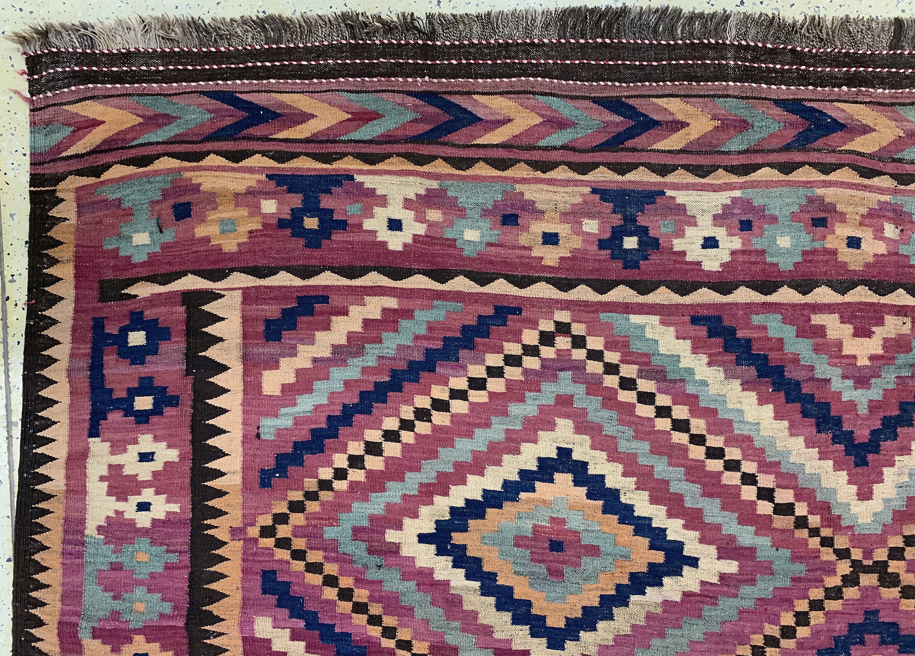 Detail g: Maymaneh Kelim, Afghanistan, Anfang 20.Jhd,Wolle auf Wolle, ca. 420 x 274 cm, EHZ: 2