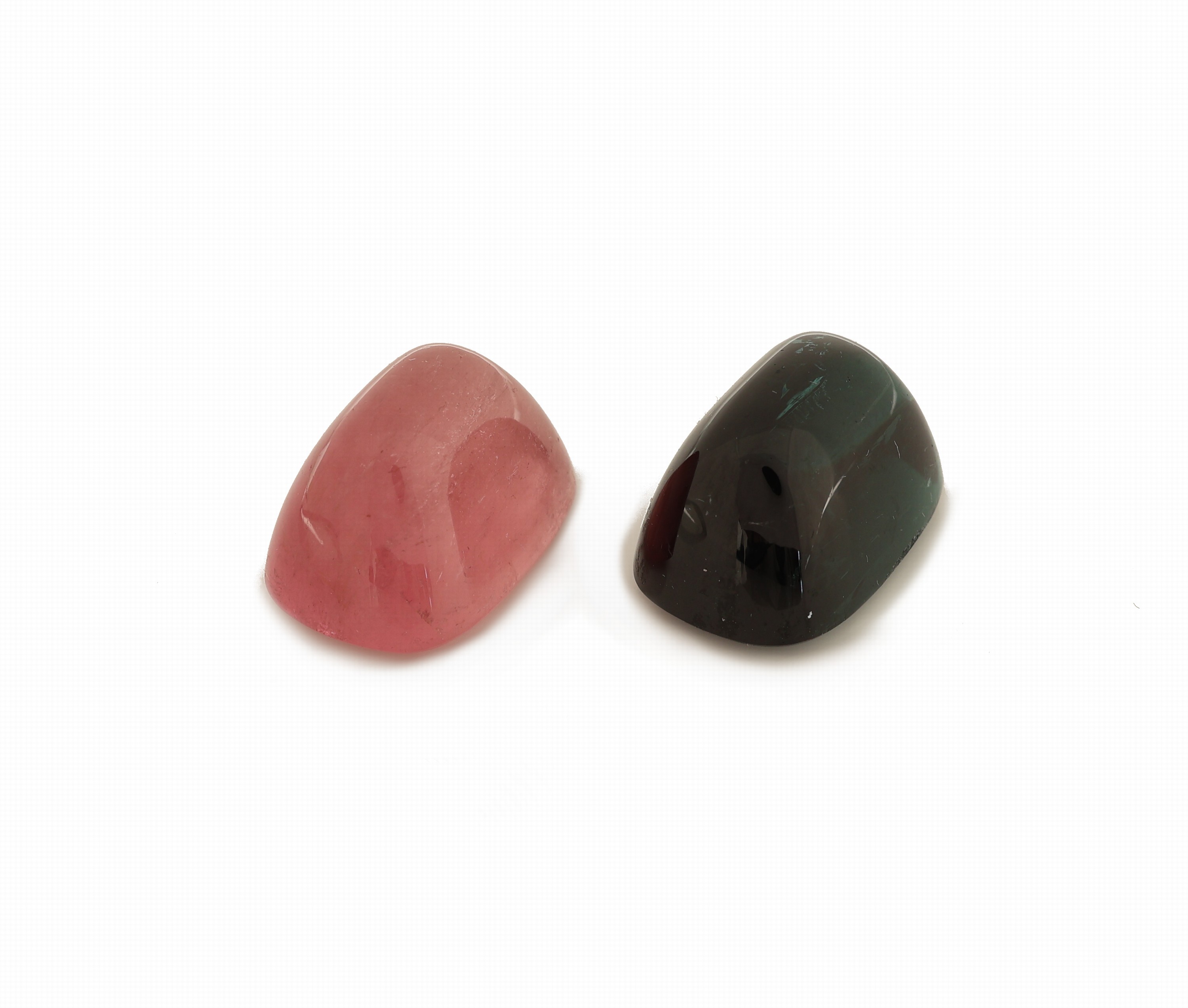 Image 27128680 - Lot 2 lose Turmalincabochons zus. ca. 27.60 ct, versch. Formen, Farben und Größen