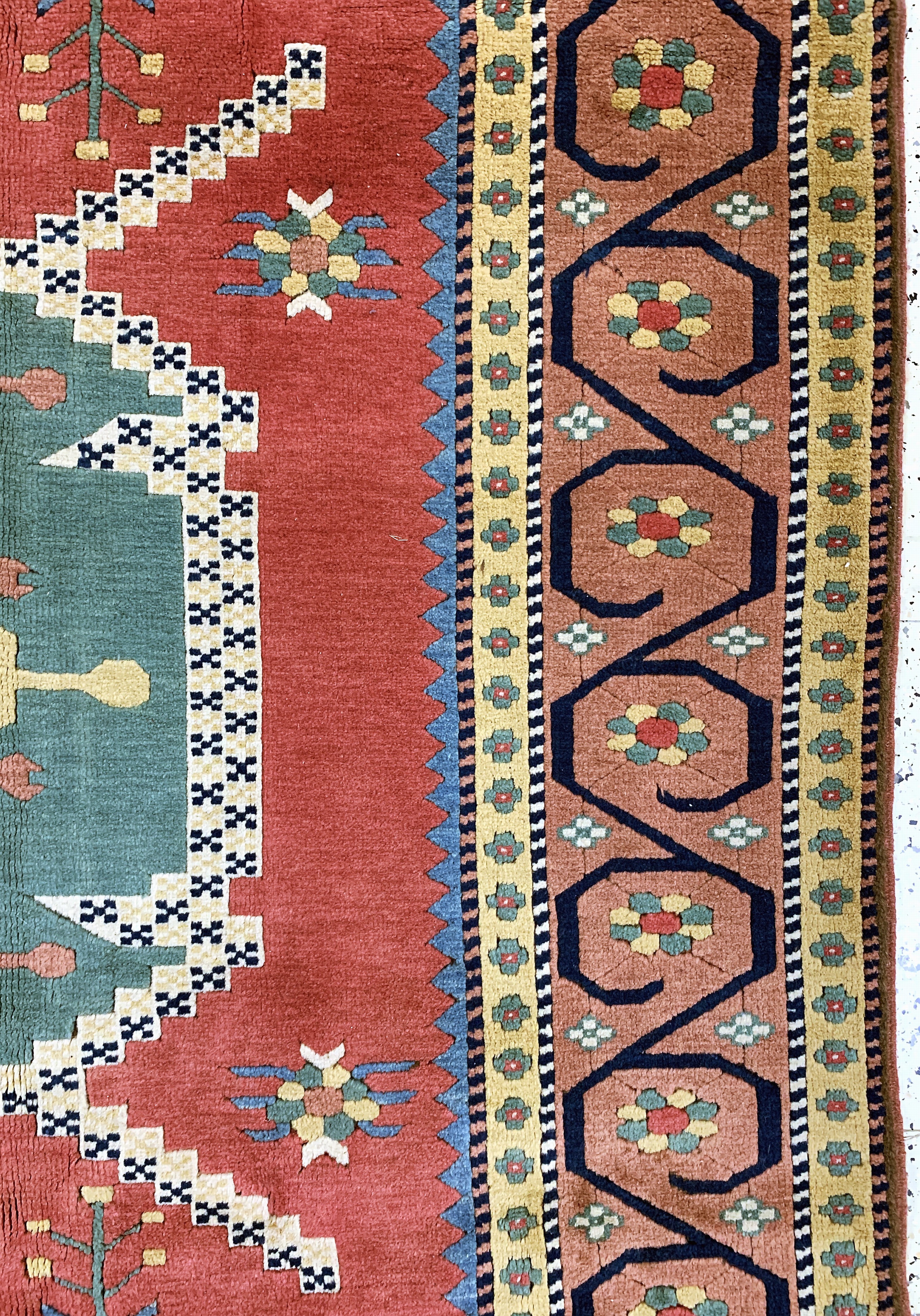 Detail e: Kars, Türkei, Ende 20.Jhd, Wolle auf Wolle,ca. 335 x 243 cm, EHZ: 1-2