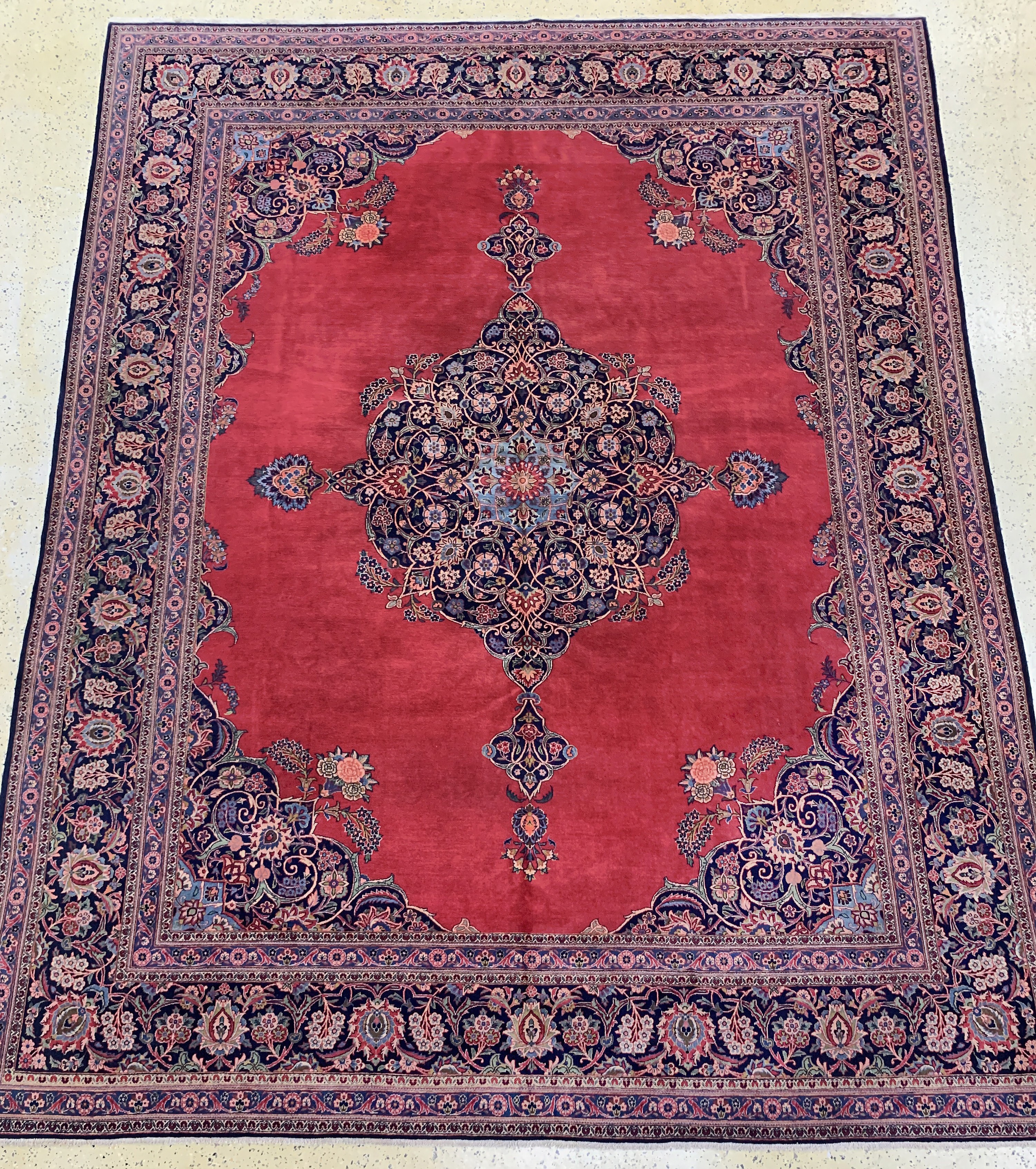 Image 27128686 - Keschan Kork, Persien, Anfang 20.Jhd, Wolleauf Baumwolle, ca. 406 x 316 cm, EHZ: 2 ...