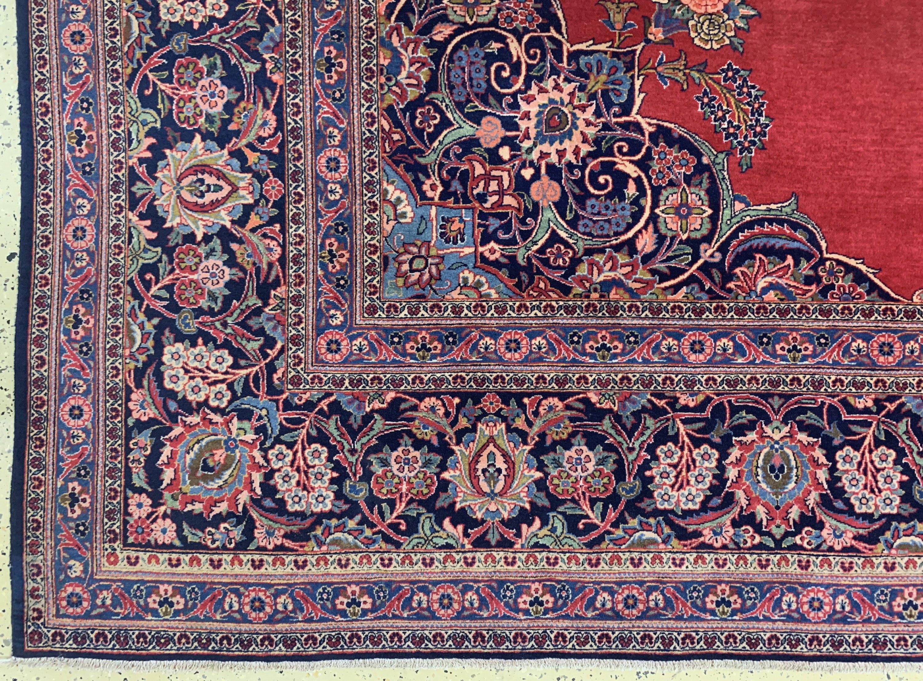 Detail b: Keschan Kork, Persien, Anfang 20.Jhd, Wolleauf Baumwolle, ca. 406 x 316 cm, EHZ: 2