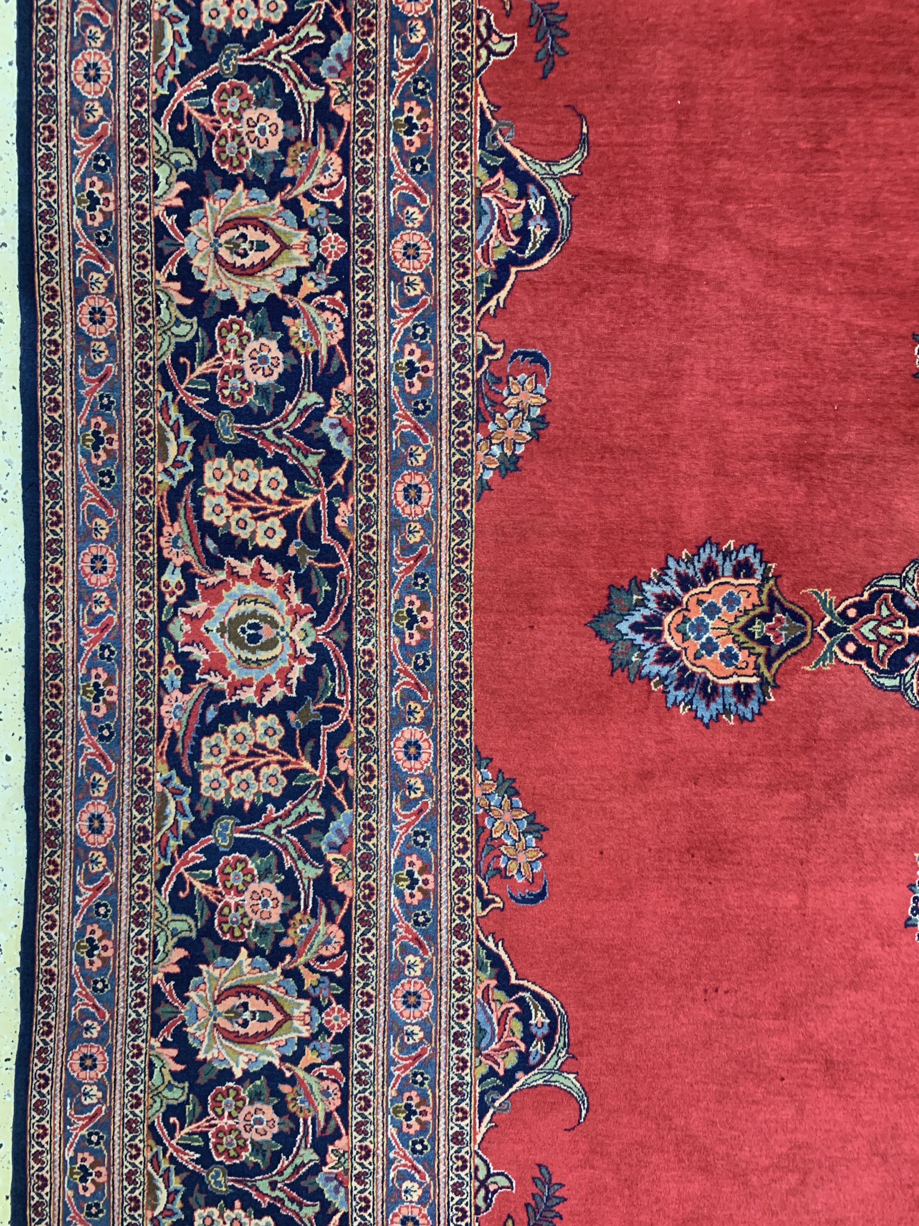 Detail c: Keschan Kork, Persien, Anfang 20.Jhd, Wolleauf Baumwolle, ca. 406 x 316 cm, EHZ: 2