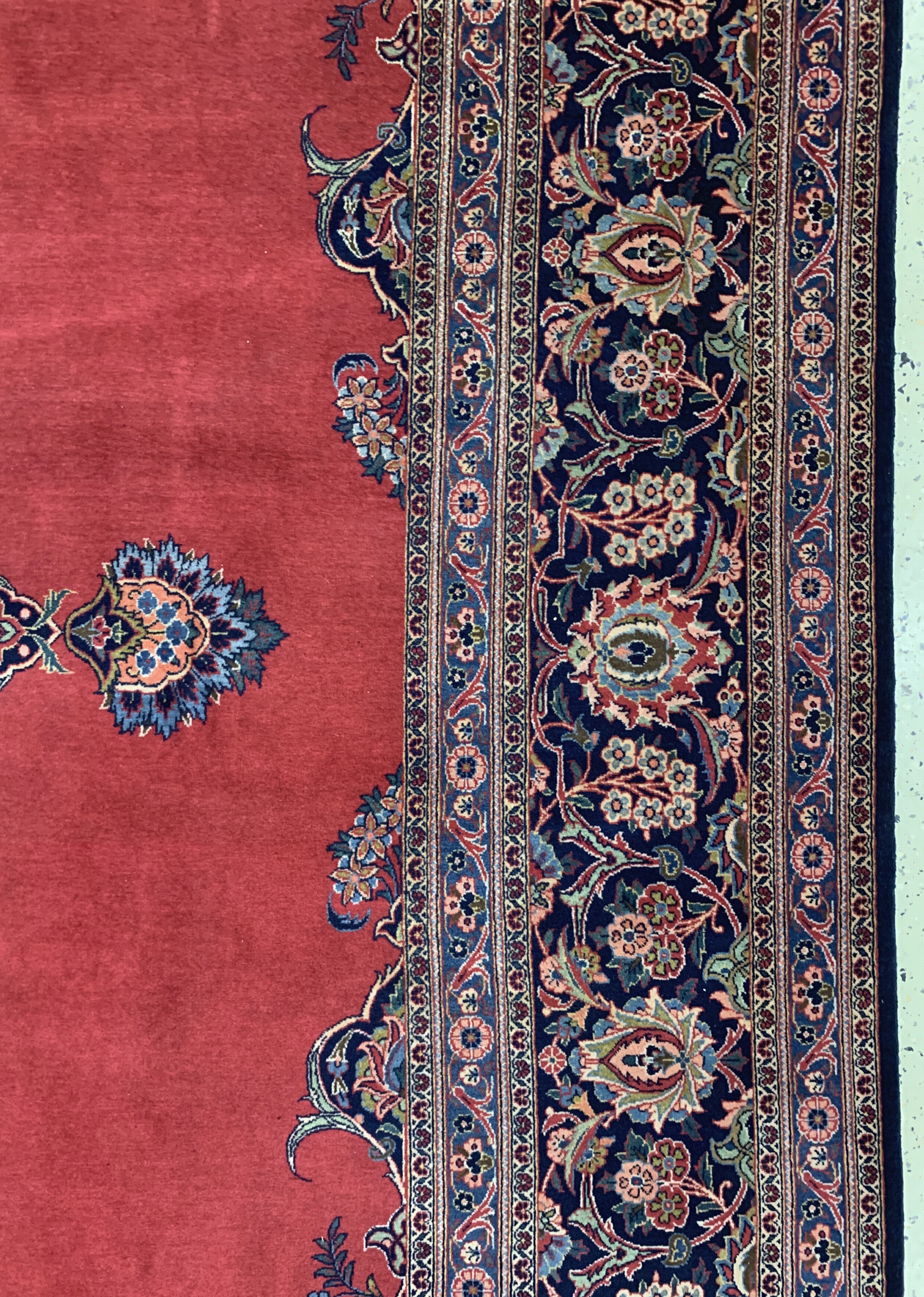 Detail e: Keschan Kork, Persien, Anfang 20.Jhd, Wolleauf Baumwolle, ca. 406 x 316 cm, EHZ: 2