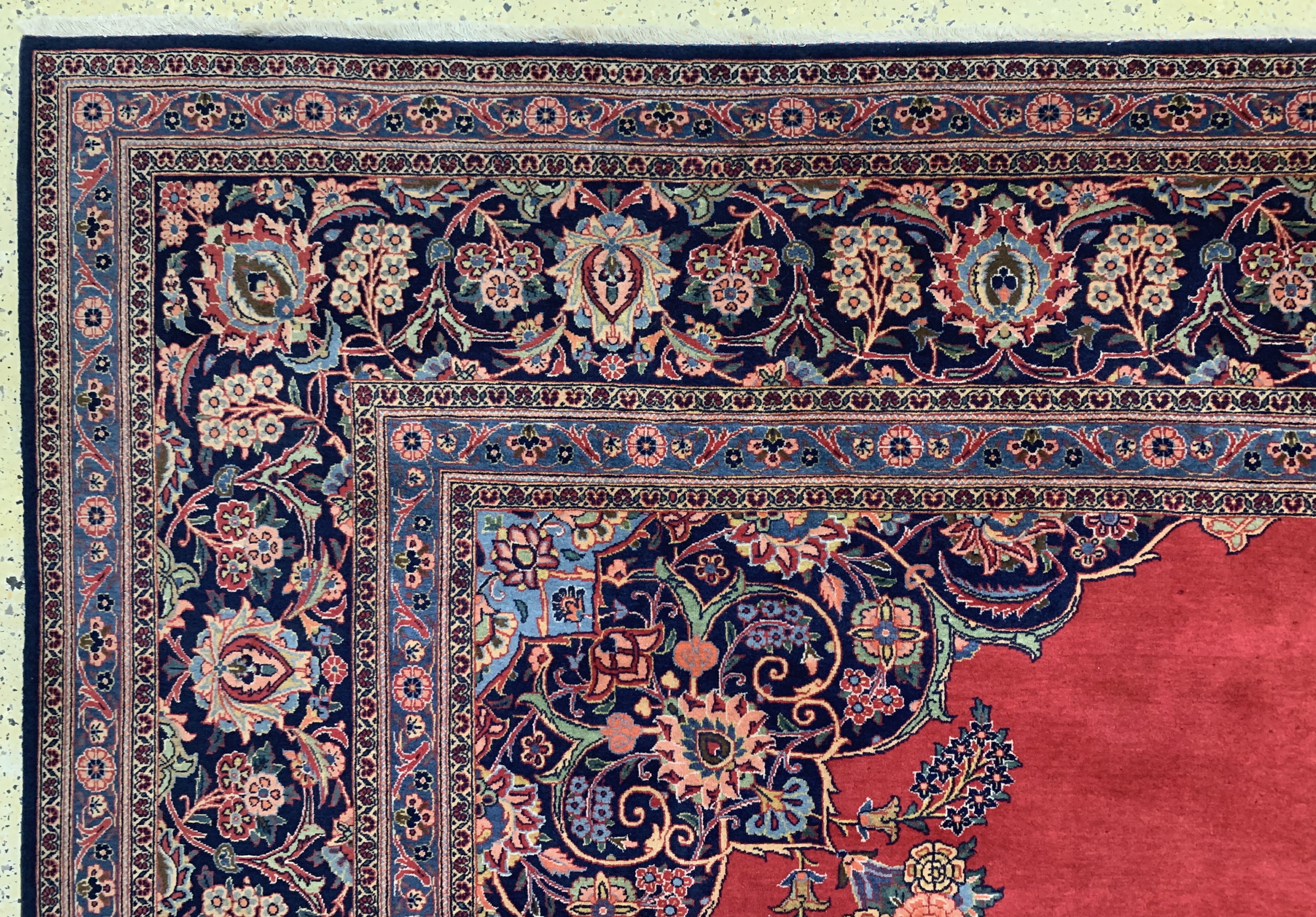 Detail g: Keschan Kork, Persien, Anfang 20.Jhd, Wolleauf Baumwolle, ca. 406 x 316 cm, EHZ: 2