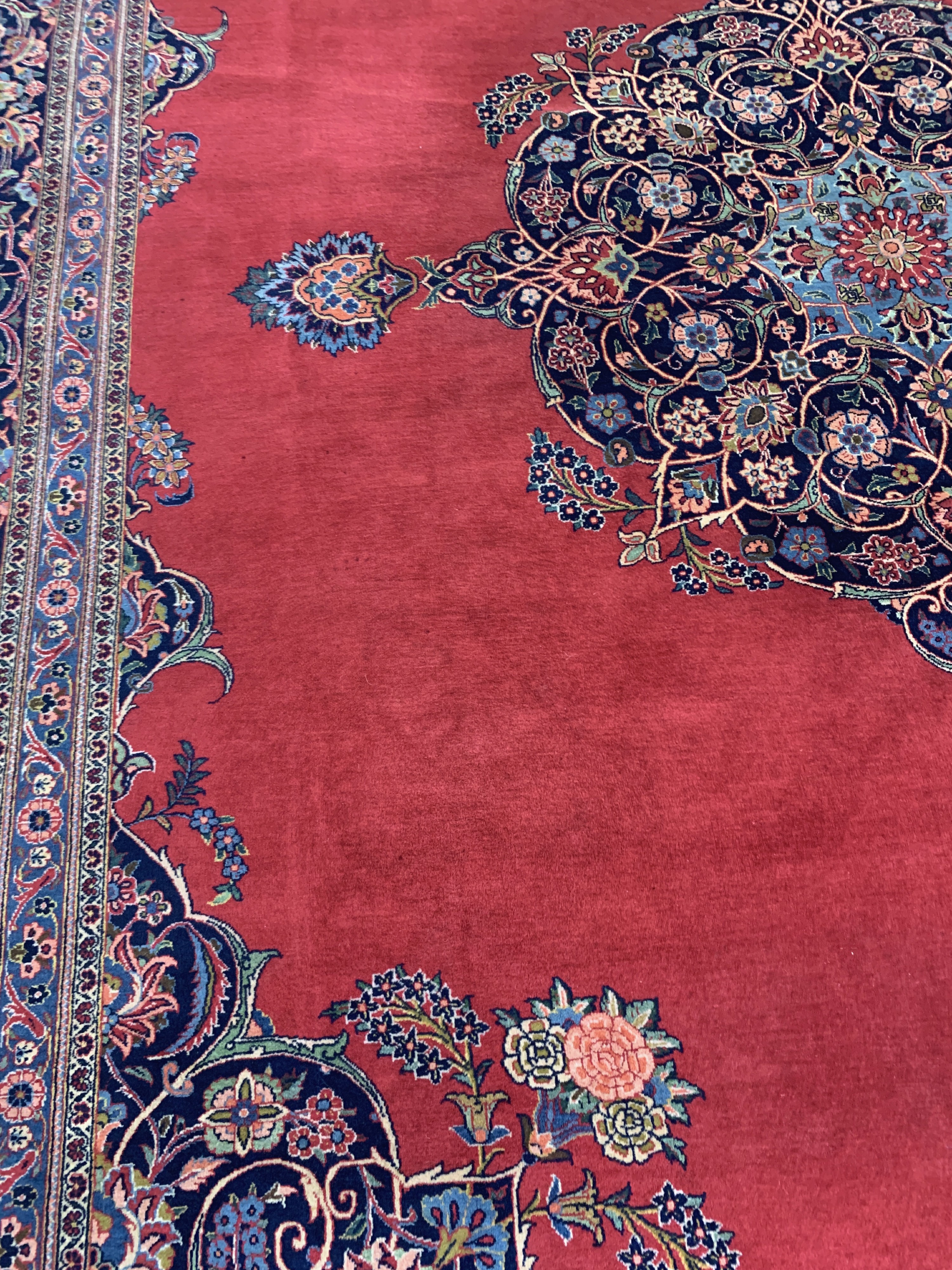 Detail i: Keschan Kork, Persien, Anfang 20.Jhd, Wolleauf Baumwolle, ca. 406 x 316 cm, EHZ: 2