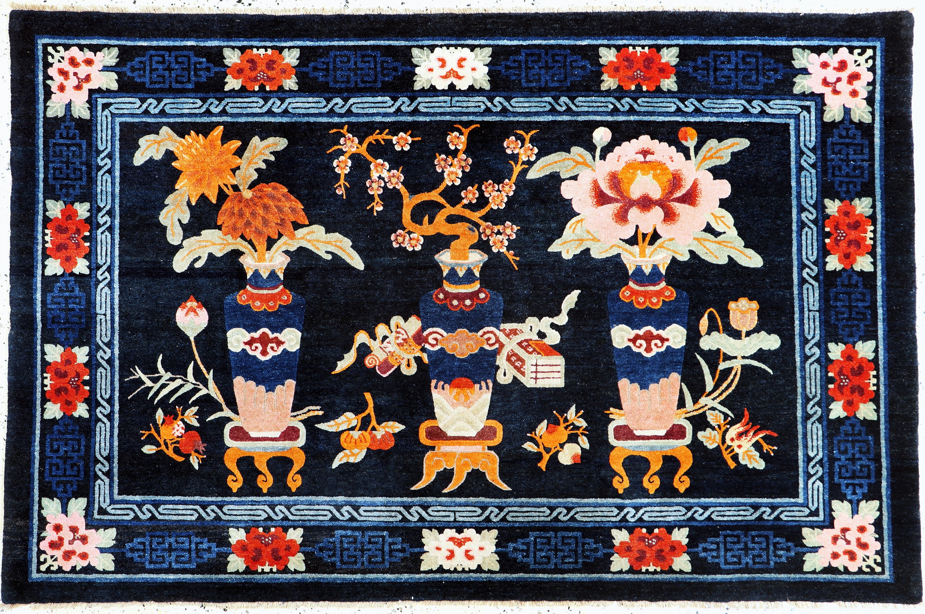 Image 27128693 - Pao Tow antik, China, um 1900, Wolle auf Baumwolle, ca. 211 x 137 cm, EHZ: 1-2 ...